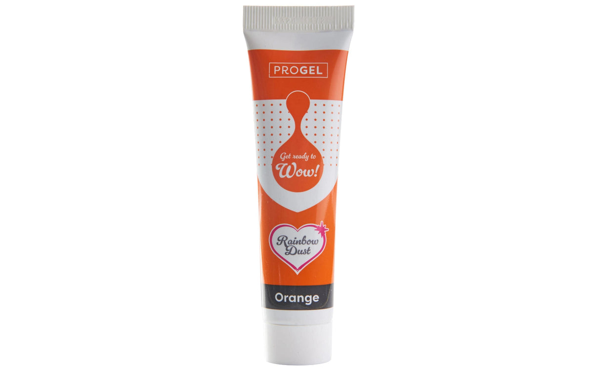 Rainbow Dust Lebensmittelfarbe ProGel Orange, flüssig – 25 g