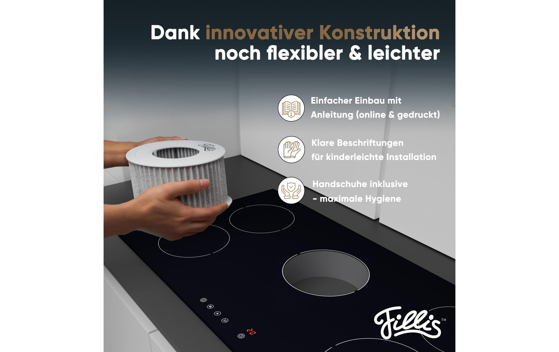 Pillis Ersatzfilter Aktivkohlefilter PUAKF – für Bora Pure (PURU), Bora X Pure (PUXU), 3 Stk.