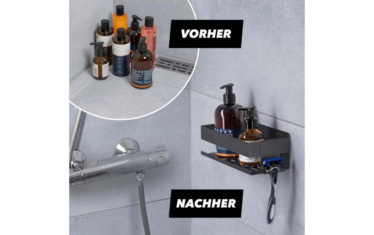 Benkstein Seifenhalter (Wand) – Edelstahl, zum Schrauben, Schwarz