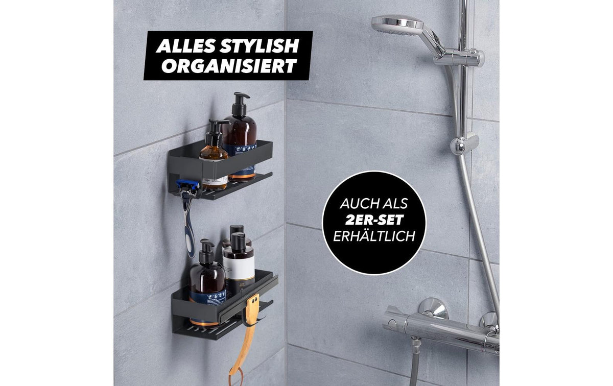 Benkstein Seifenhalter (Wand) – Edelstahl, zum Schrauben, Schwarz