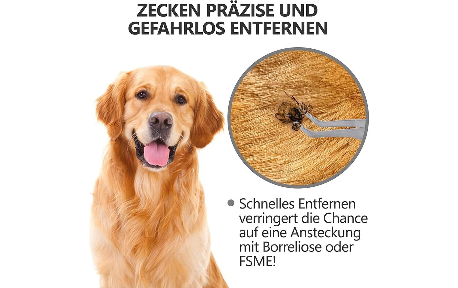 Helperfect Zeckenzange – schwarz, 1 Stück