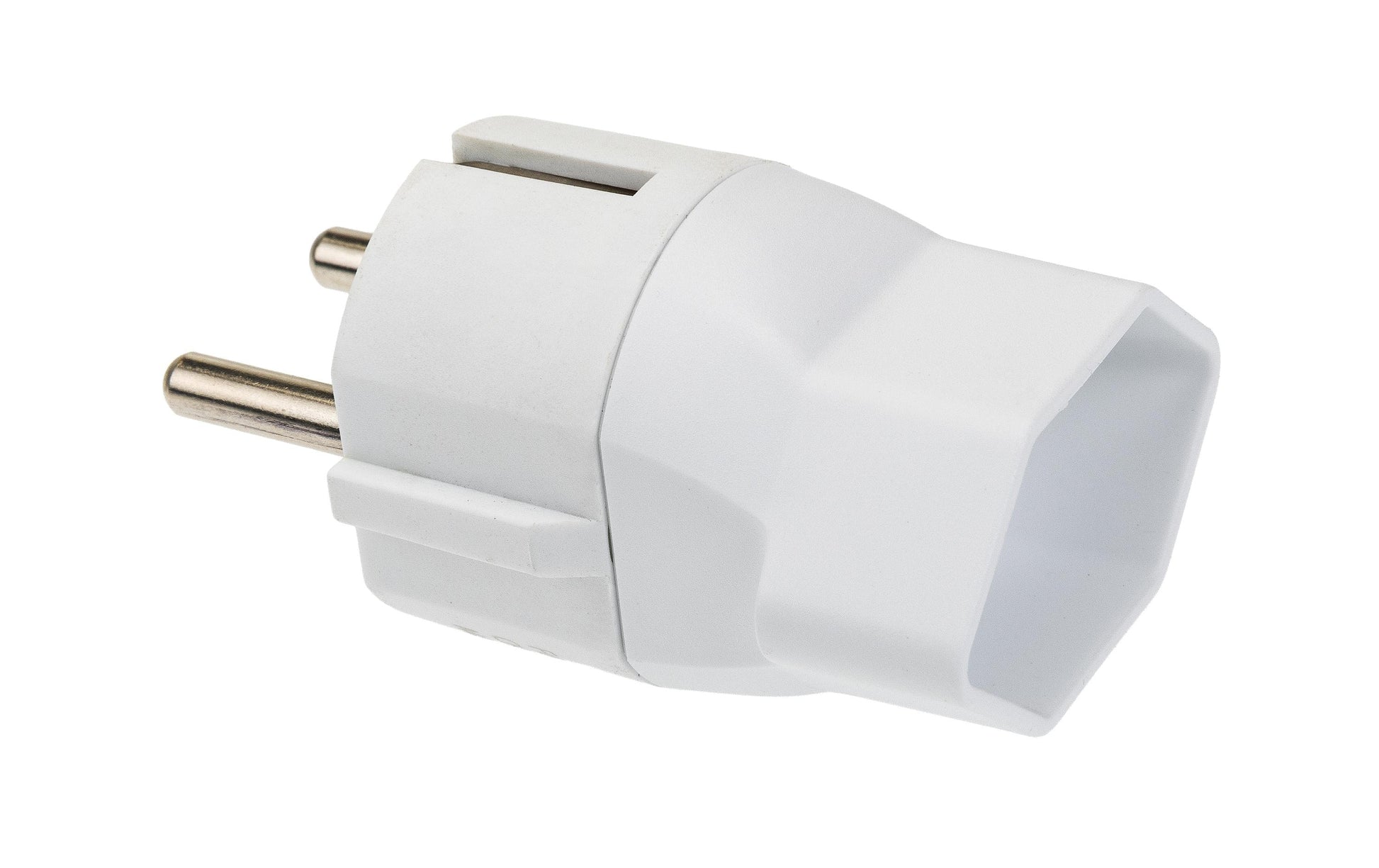 FURBER.power Reiseadapter Europa zu Schweiz – 230 V, 3-polig (geerdet), Schuko-T13, Weiss