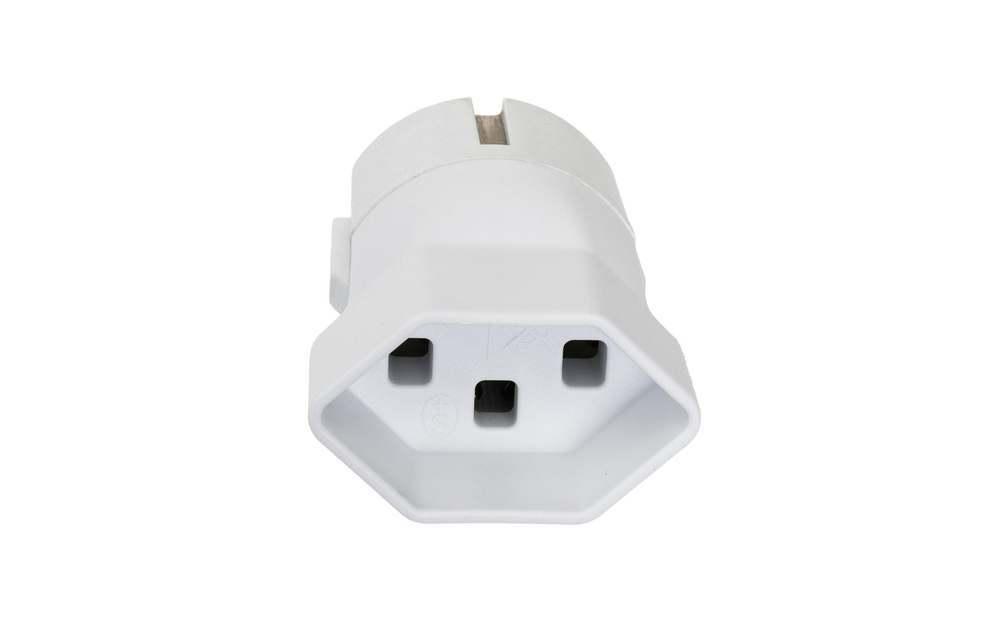 FURBER.power Reiseadapter Europa zu Schweiz – 230 V, 3-polig (geerdet), Schuko-T13, Weiss