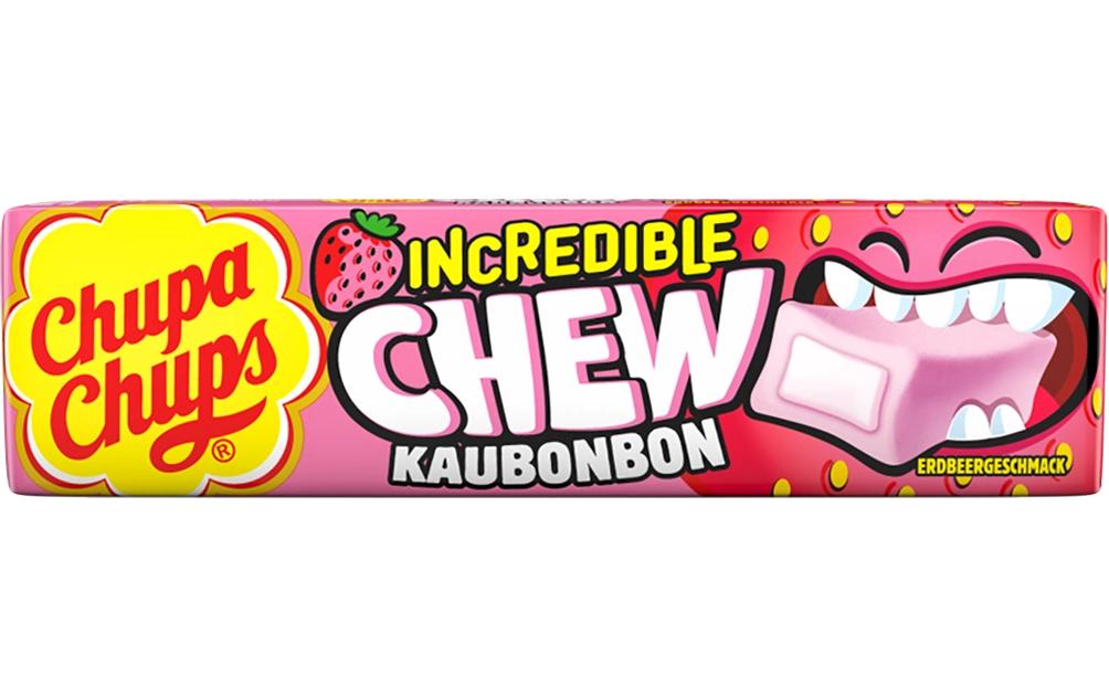 Chupa Chups Chew Gummibonbons – Erdbeere – 45 g