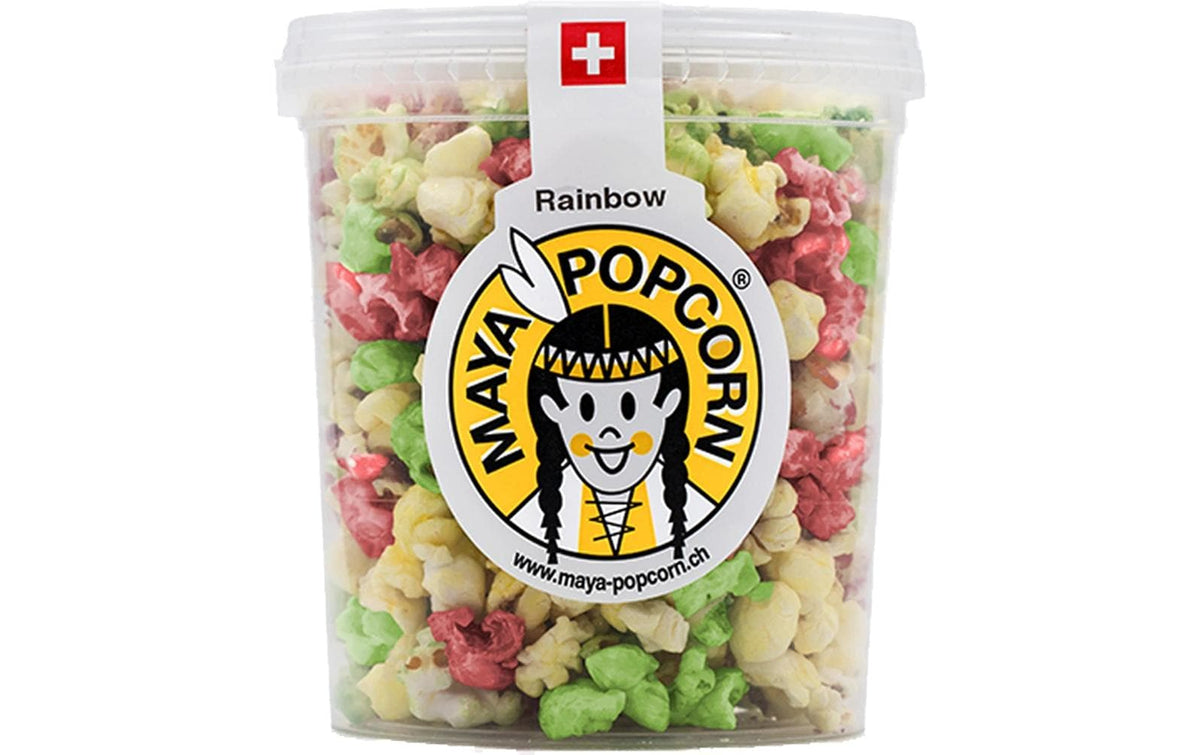 Maya popcorn Rainbow – gezuckert & Erdbeere – 100 g