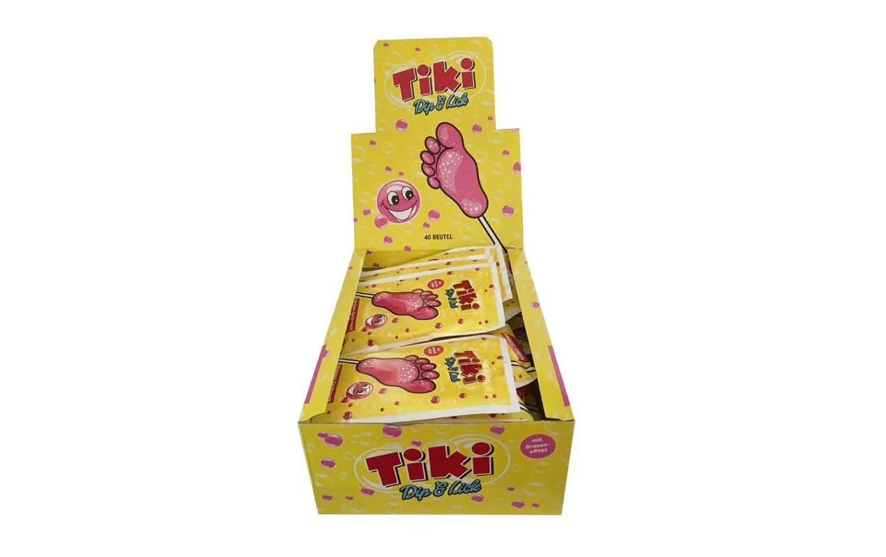Tiki Dip & Lick Lutschbonbons – Himbeere – 40 × 20 g