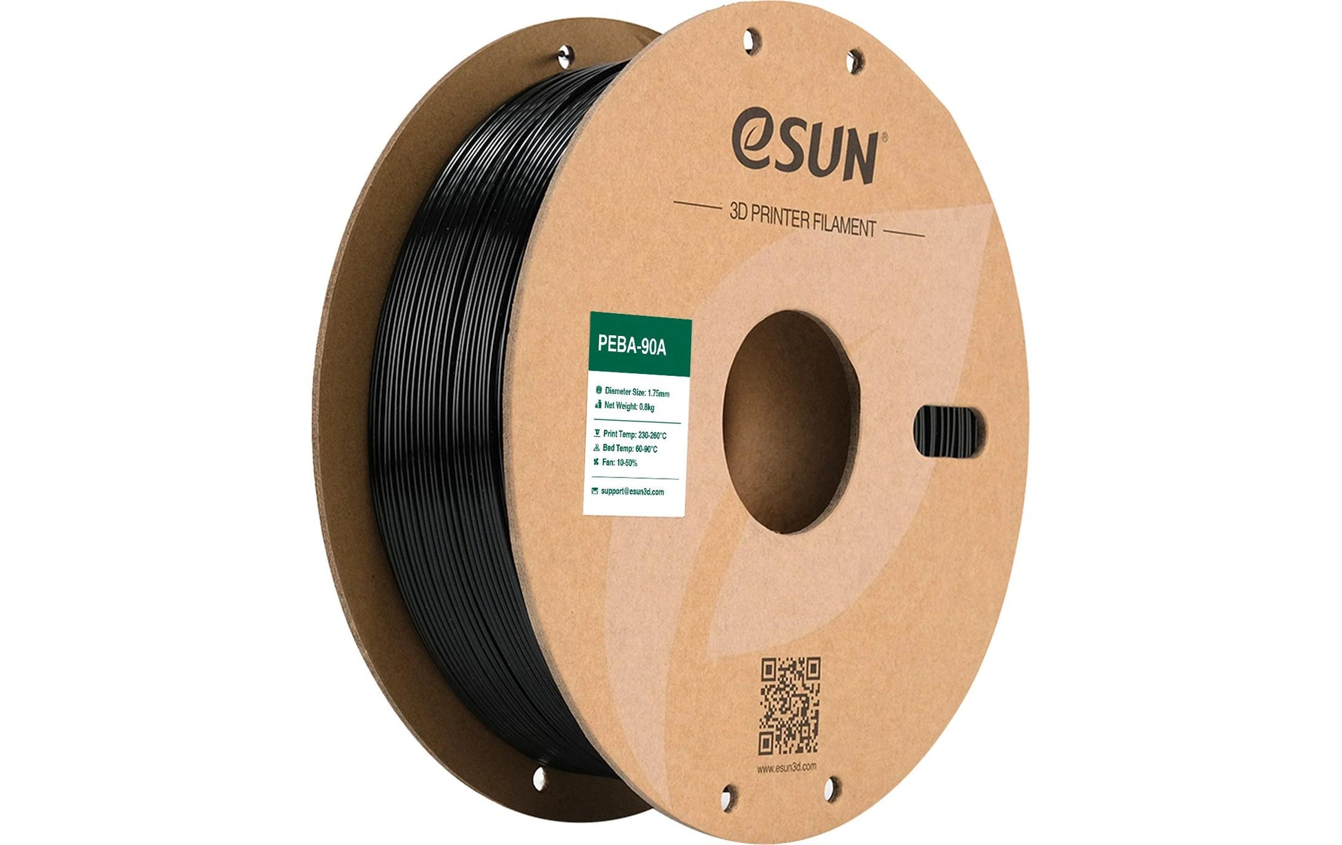 Esun 3D-Drucker-Filament Hyper PEBA 1,75 mm Schwarz, 0,8 kg