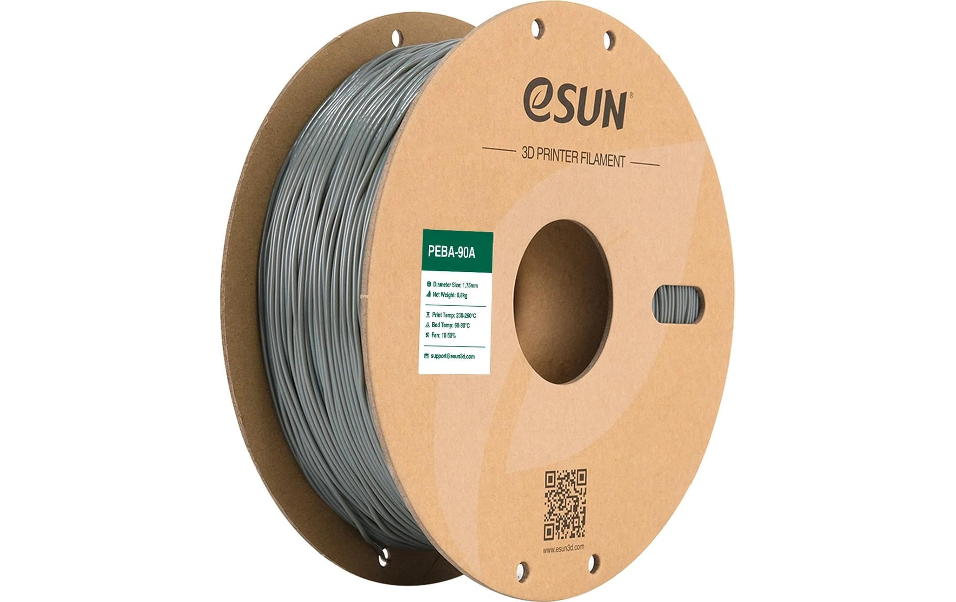 Esun 3D-Drucker-Filament Hyper PEBA 1,75 mm Grau, 0,8 kg