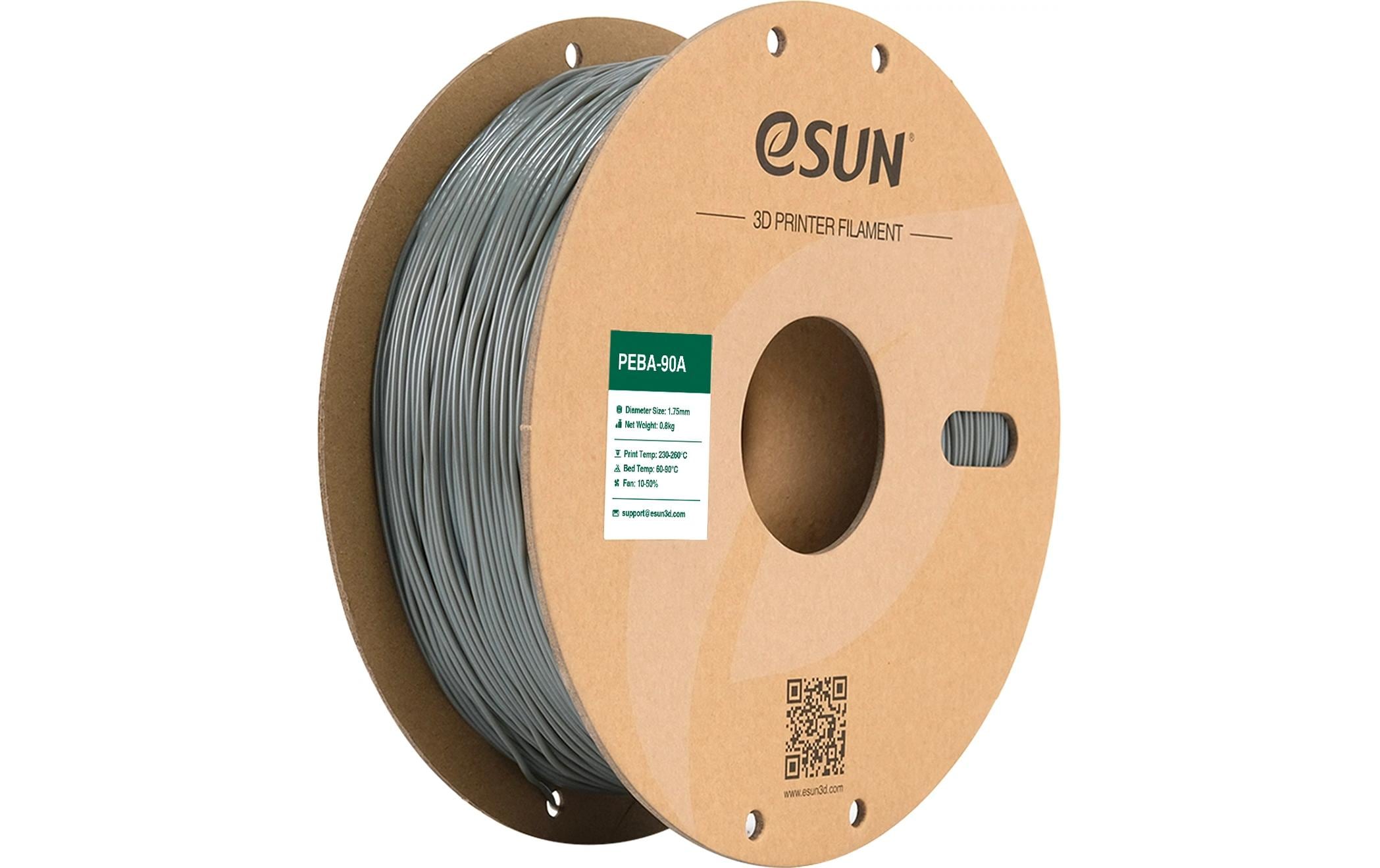 Esun 3D-Drucker-Filament Hyper PEBA 1,75 mm Grau, 0,8 kg