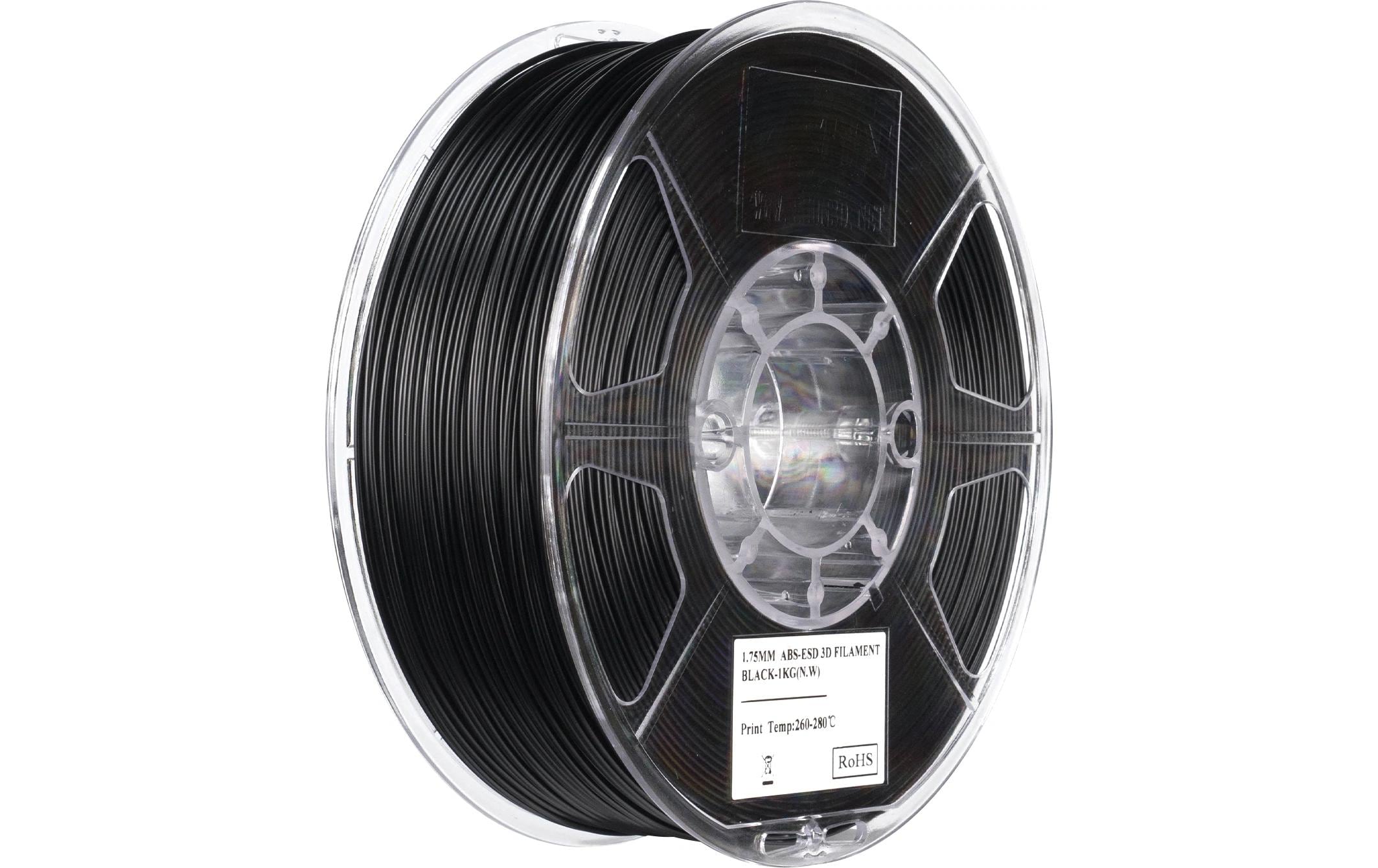 Esun 3D-Drucker-Filament ABS 1,75 mm Schwarz, 1 kg