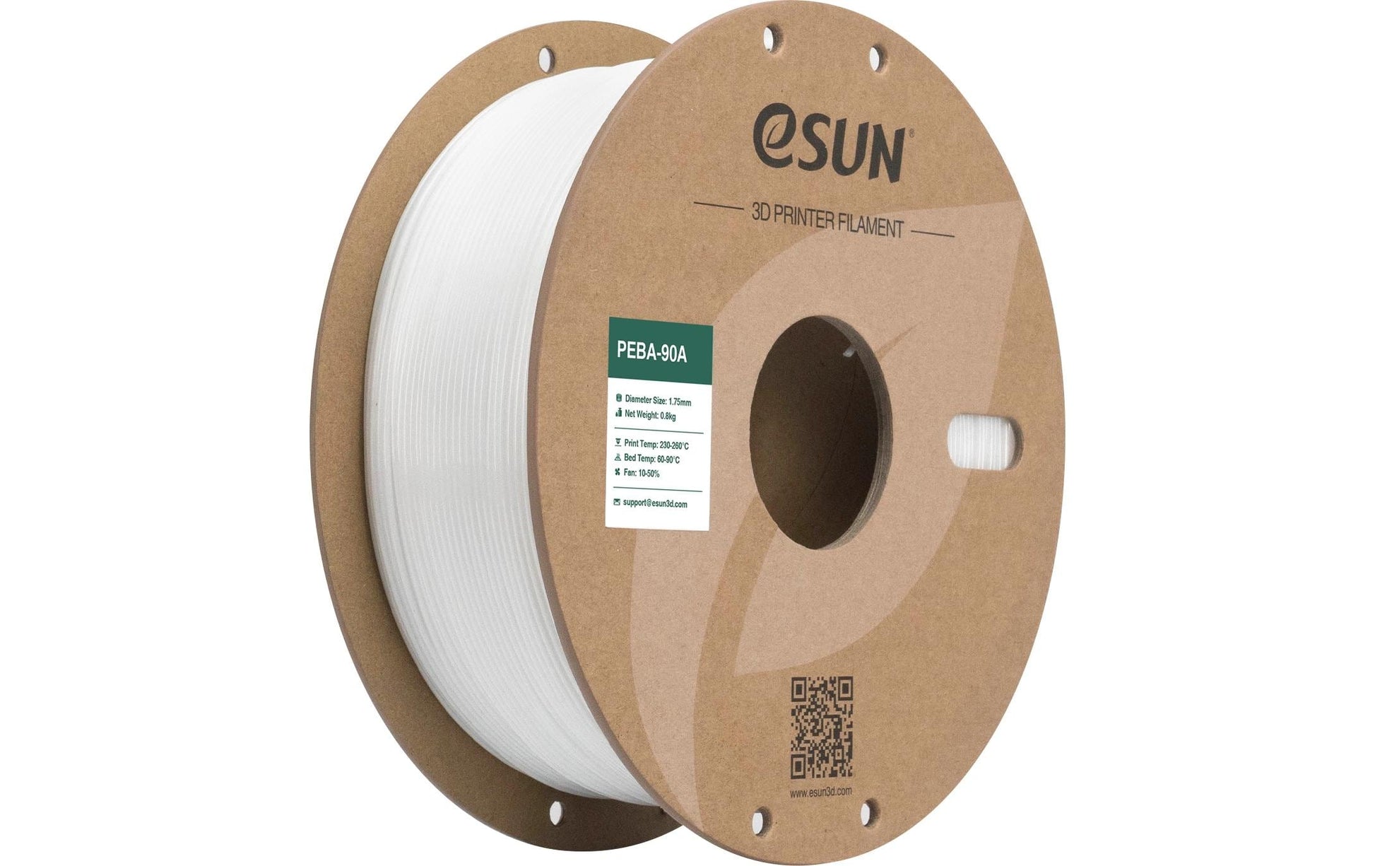 Esun 3D-Drucker-Filament Hyper PEBA 1,75 mm Weiss, 0,8 kg