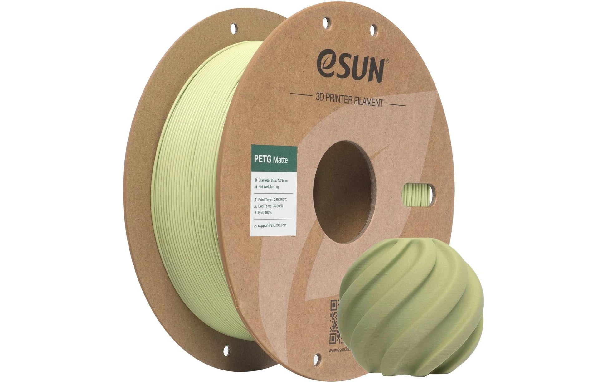 Esun 3D-Drucker-Filament Hyper PETG 1,75 mm Grün, 1 kg