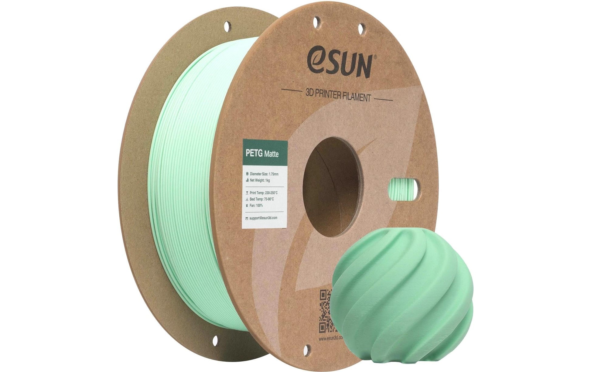 Esun 3D-Drucker-Filament Hyper PETG 1,75 mm Minzgrün, 1 kg