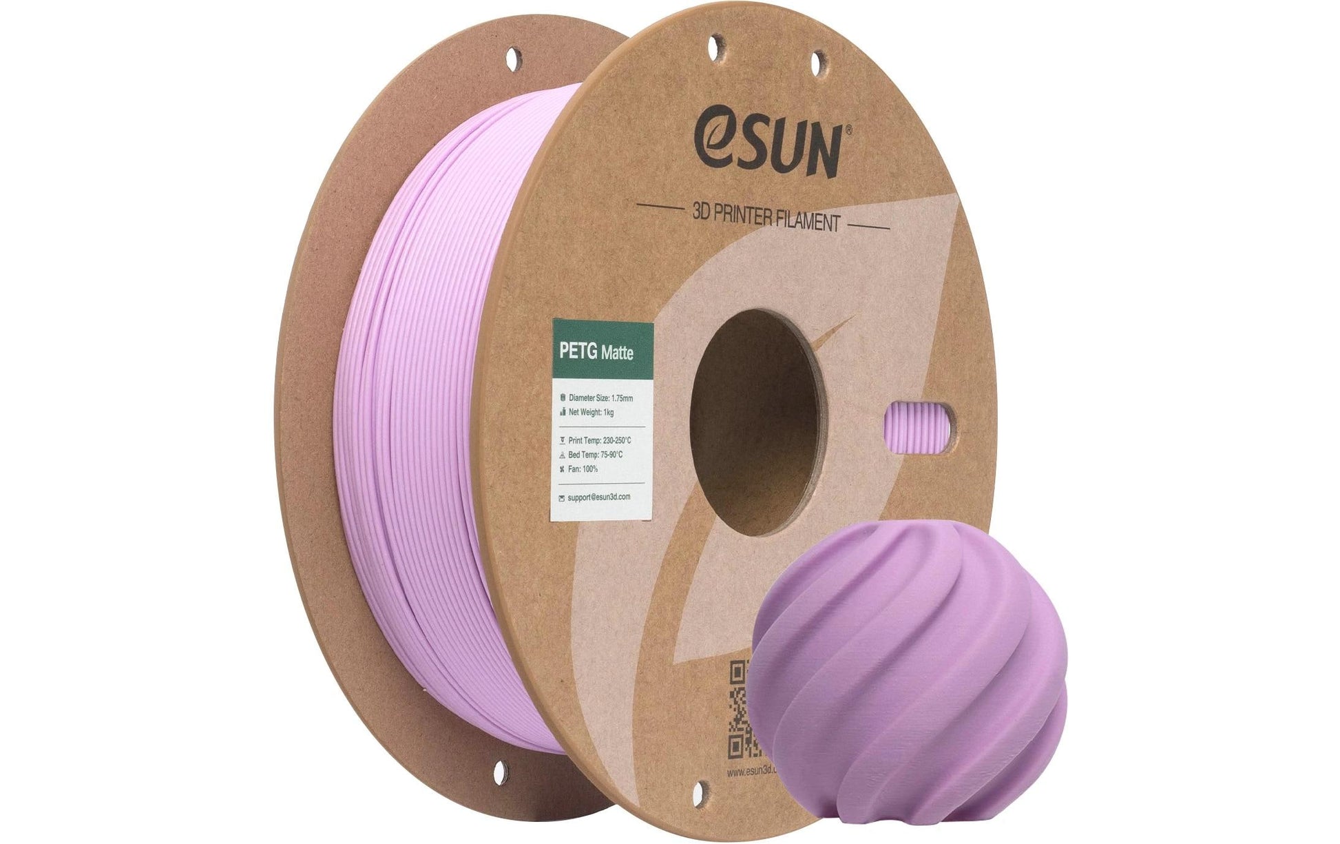 Esun 3D-Drucker-Filament Hyper PETG 1,75 mm Lila, matt, 1 kg