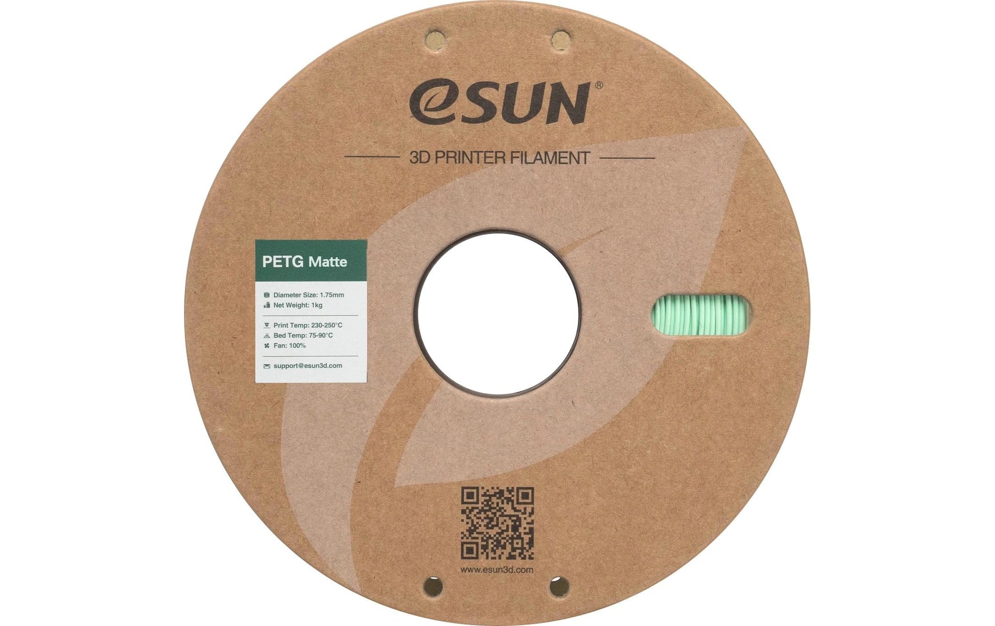 Esun 3D-Drucker-Filament Hyper PETG 1,75 mm Minzgrün, 1 kg