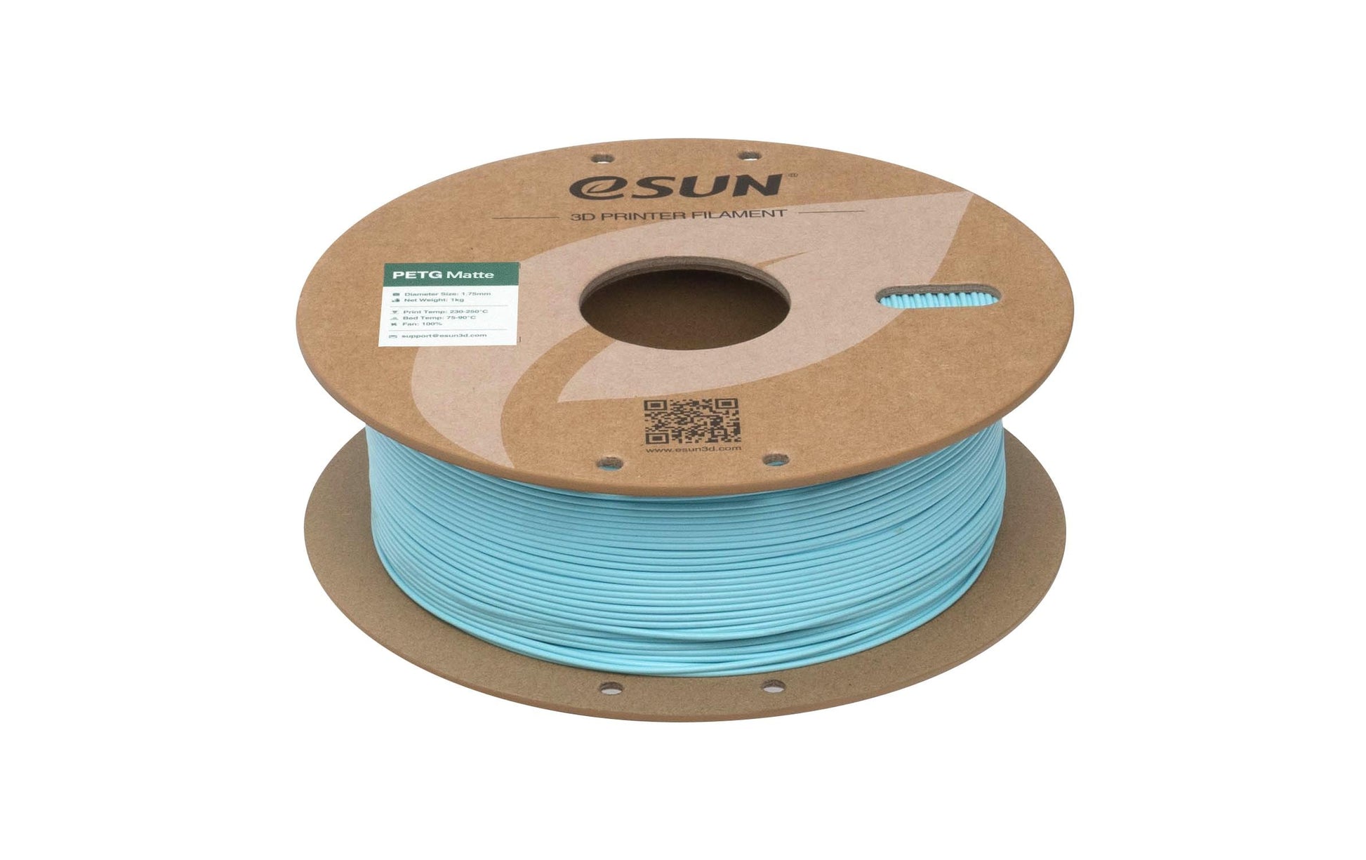 Esun 3D-Drucker-Filament Hyper PETG 1,75 mm Hellblau, matt, 1 kg