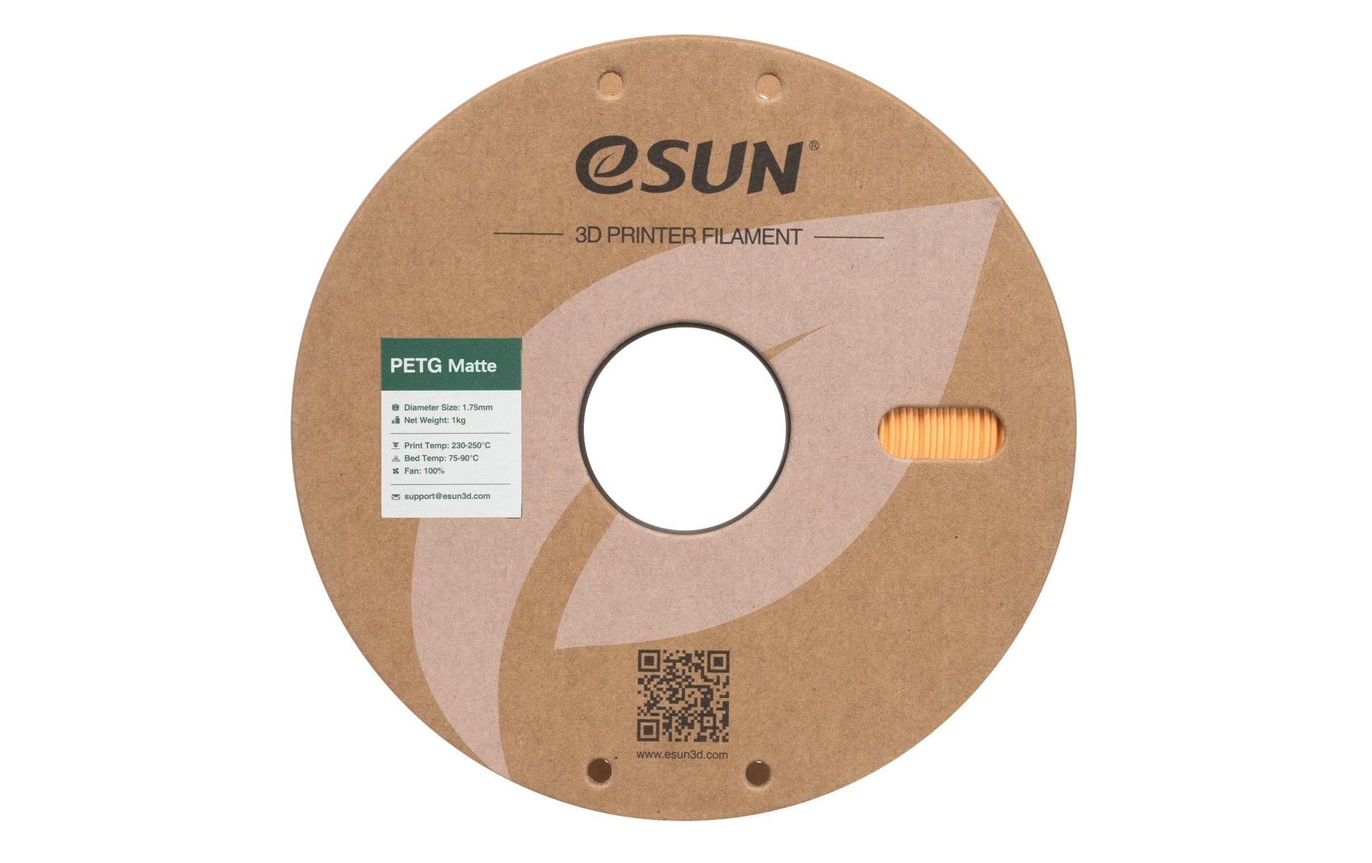 Esun 3D-Drucker-Filament Hyper PETG 1,75 mm Aprikose, matt, 1 kg