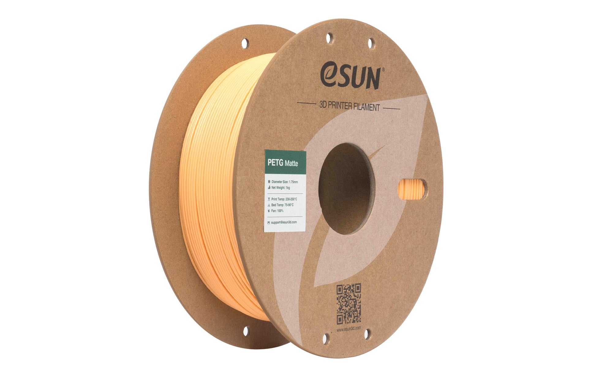 Esun 3D-Drucker-Filament Hyper PETG 1,75 mm Aprikose, matt, 1 kg