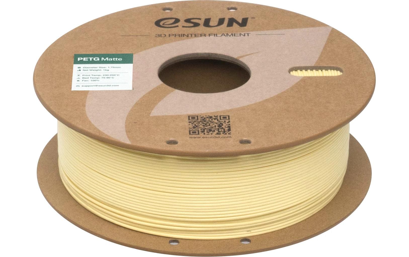 Esun 3D-Drucker-Filament Hyper PETG 1,75 mm Mandelgelb, Matt, 1 kg