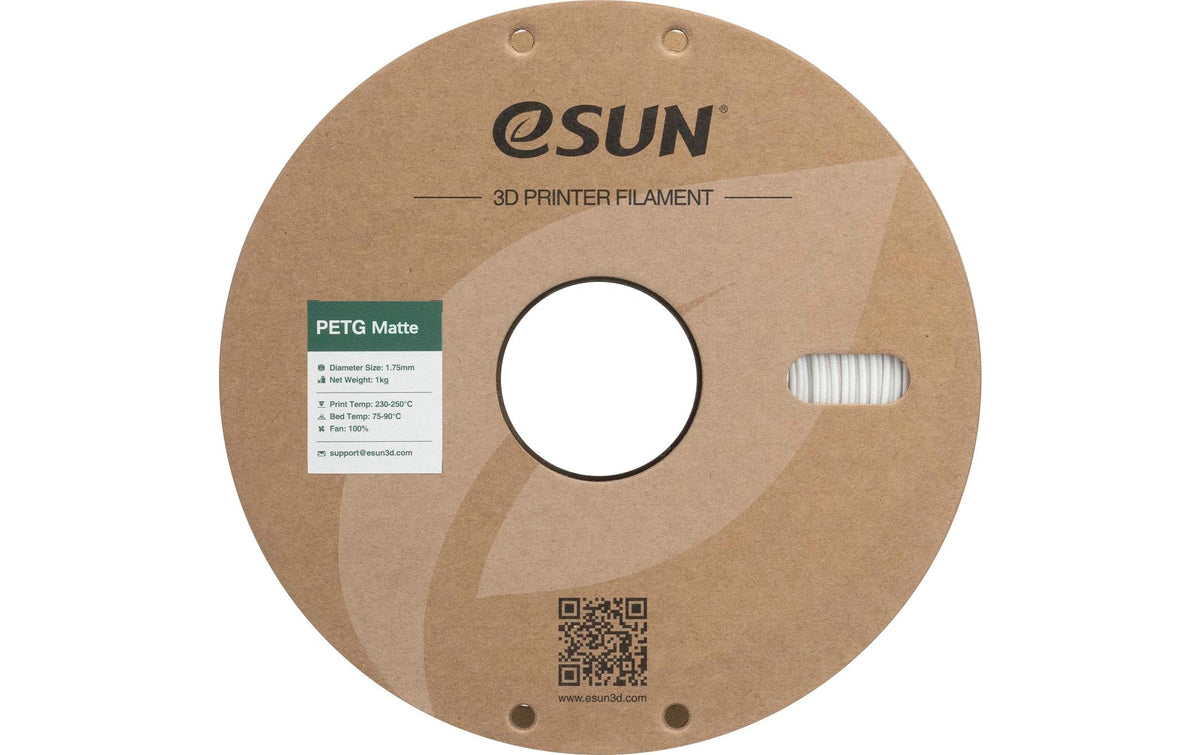 Esun 3D-Drucker-Filament Hyper PETG 1,75 mm Weiss, matt, 1 kg
