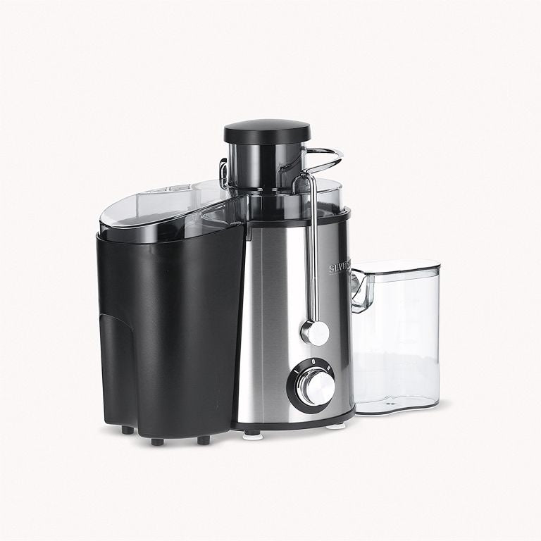 Severin Zentrifugal-Entsafter ES 3566 – 0,5 l Saftbehälter, 1,5 l Tresterbehälter, 400 W – Schwarz/Edelstahl