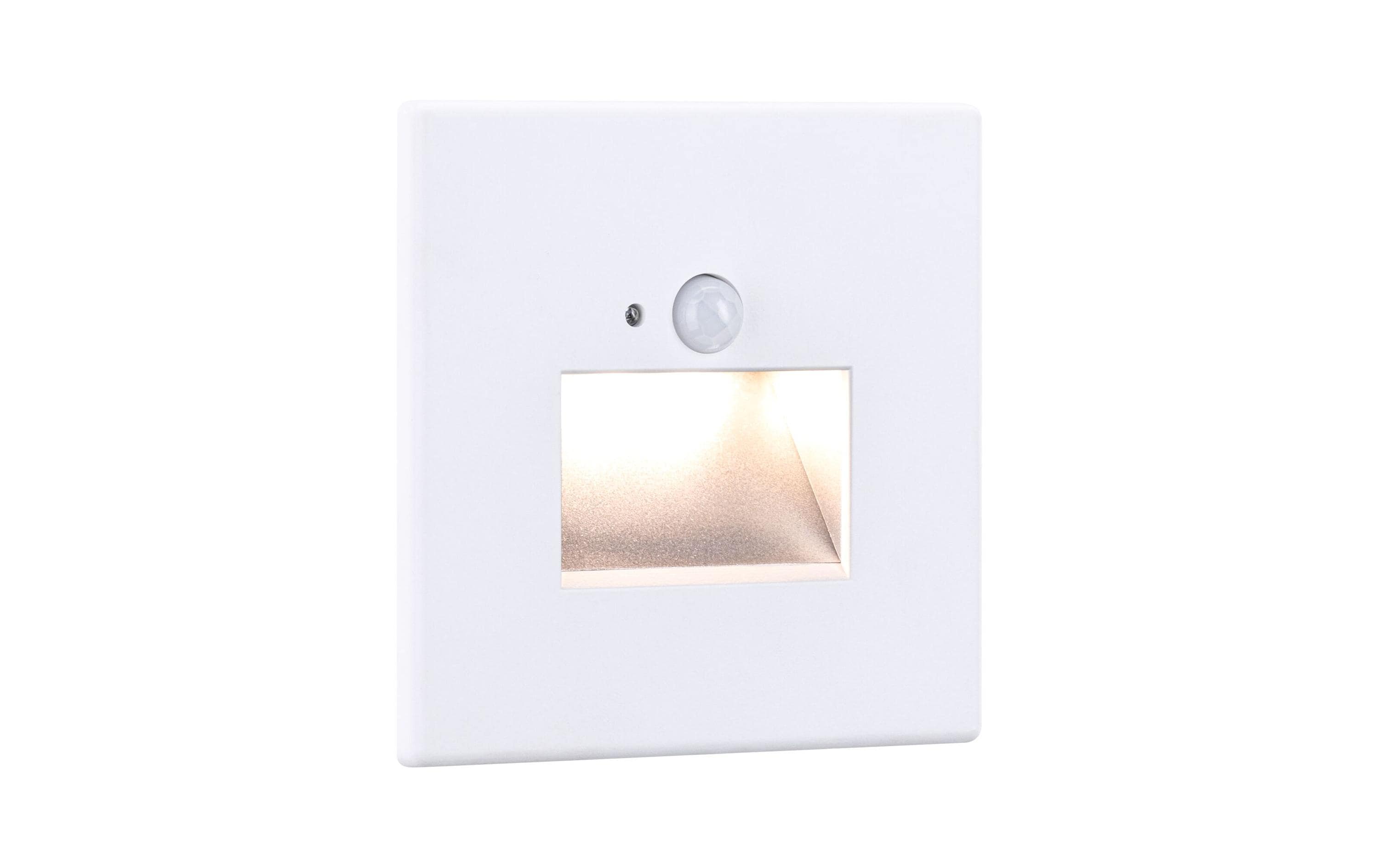 Paulmann Wandeinbauleuchte Edge Quadro eckig 80 – 120 lm, 1,2 W, 2700 K, weiss