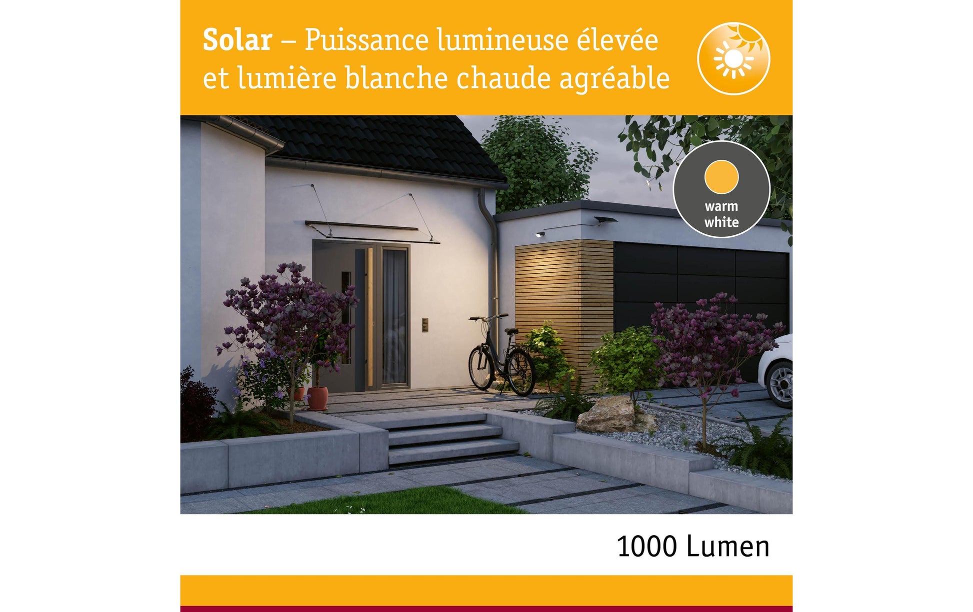 Paulmann Aussenwandleuchte – Solarbetrieben – mit Bewegungsmelder, Dämmerungssensor – Anthrazit – Kunststoff