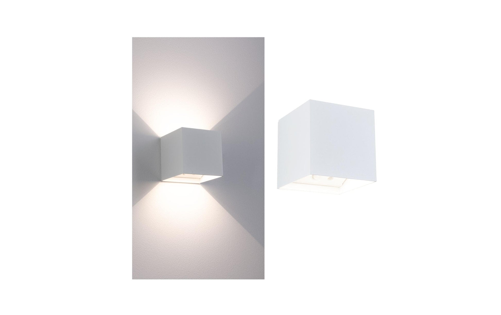Paulmann Aussenwandleuchte – 1 W – Warmweiss, 3000 K – IP44 – Akkubetrieb – Weiss – Aluminium, Kunststoff