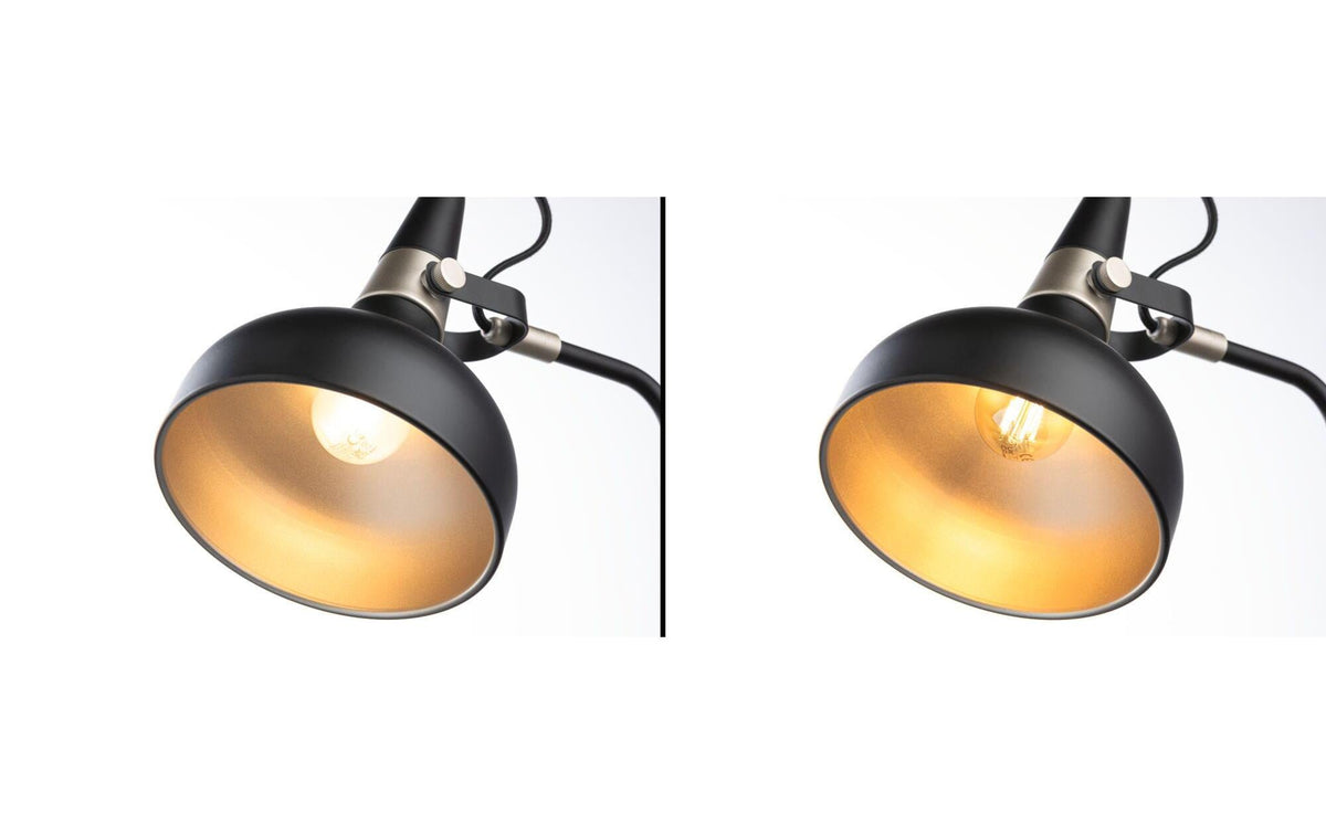 Paulmann Tischleuchte Juna – 18 × 25,5 × 51 cm, 20 W, 2700–4000 K, dimmbar, schwarz, exkl. E14