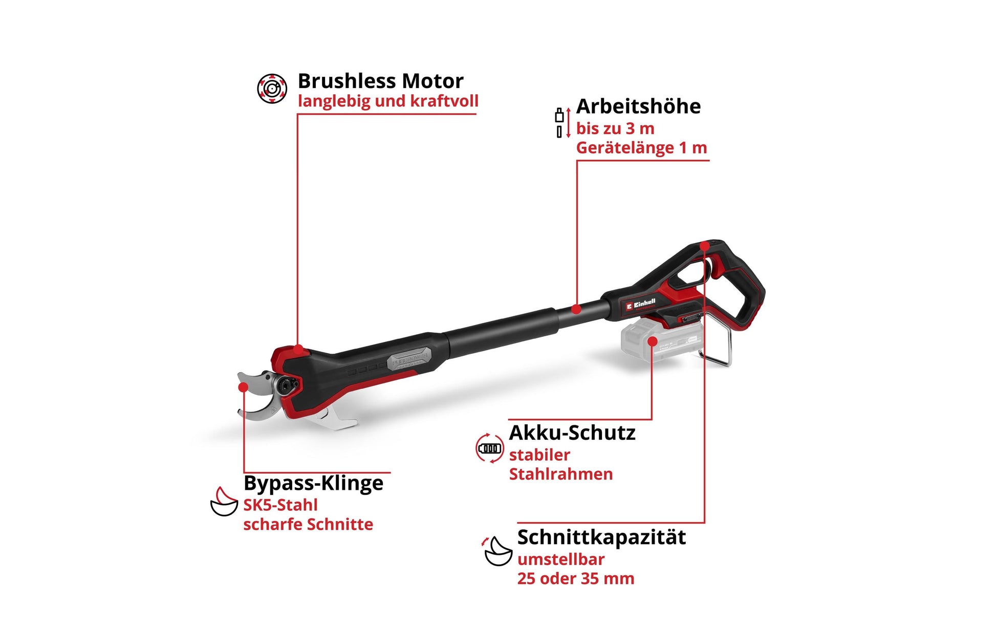Einhell professional GP-LS 18/35 Li BL-Solo – Astschere 35 mm
