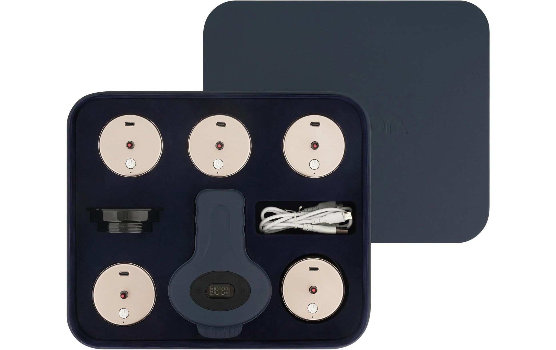 Medivon Massagegerät Celestine – Cellulite-Massage, Akku, USB – Gold, Marineblau