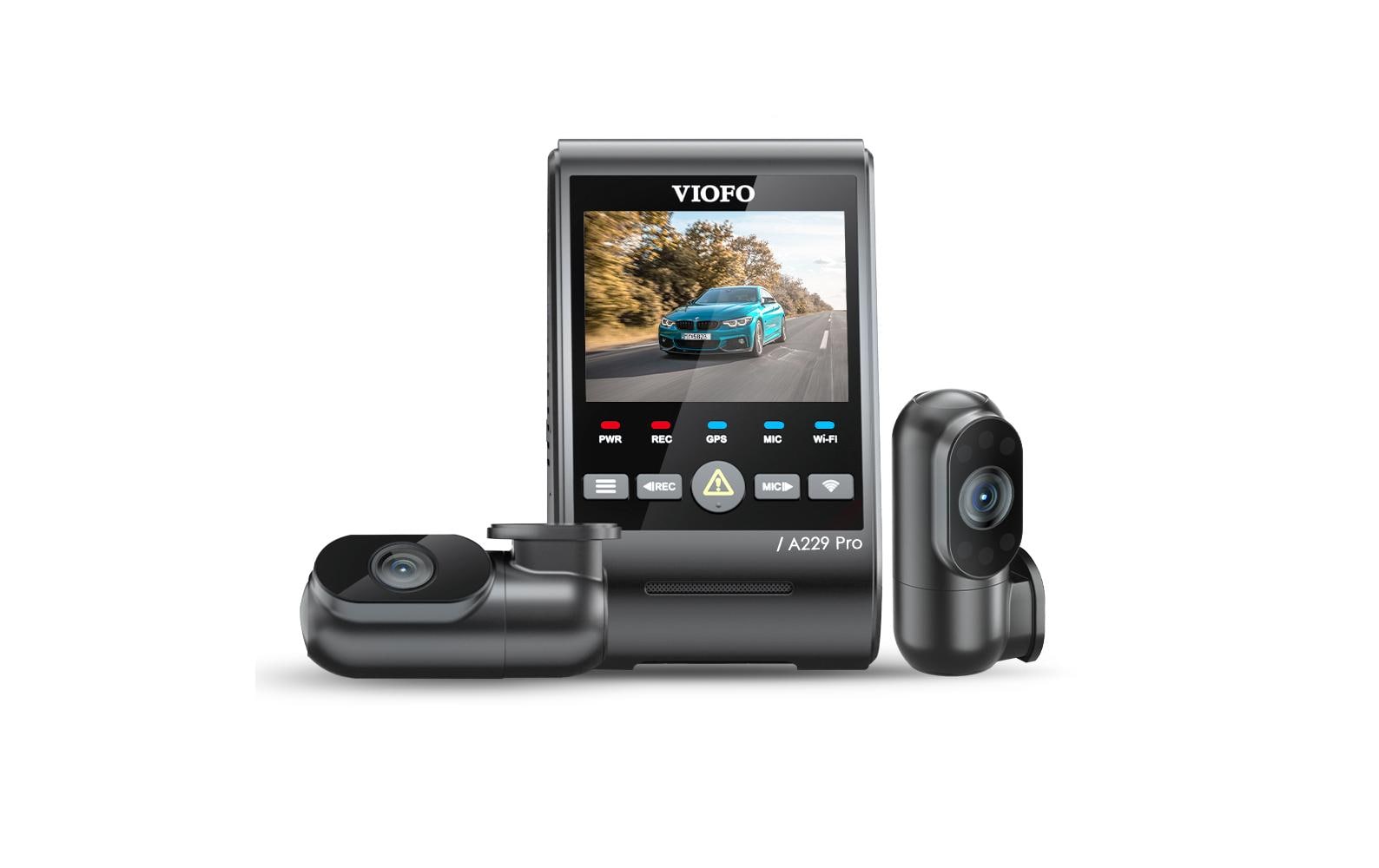 Viofo A229 Pro 3CH – 4K, GPS, WLAN, microSD bis 512 GB, Rückfahrkamera, 2,4", schwarz