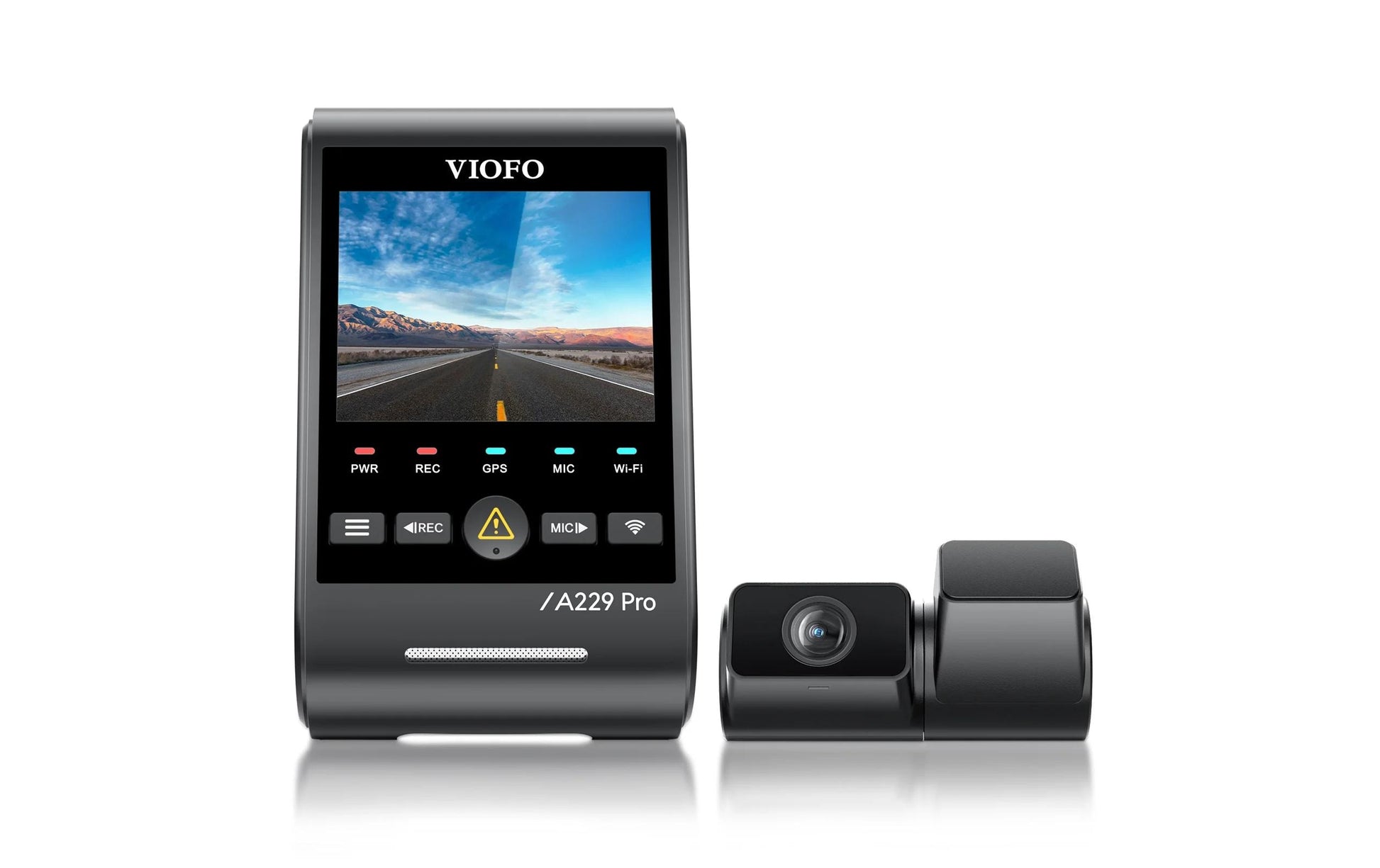 Viofo A229 Pro 2CH – Dashcam, 4K, GPS, WLAN, Rückfahrkamera, schwarz