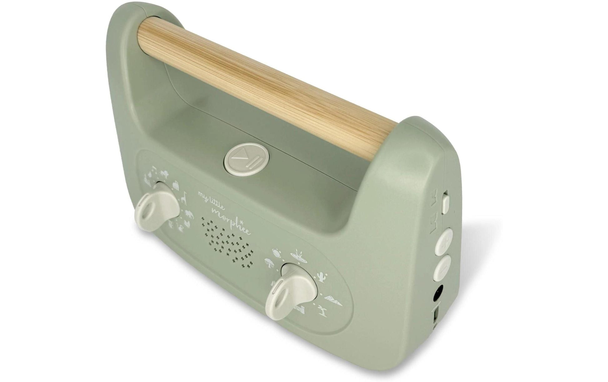Morphée Little Morphée – Audioplayer, Einschlafhilfe, Batteriebetrieb, USB – Buchenholz/Grün