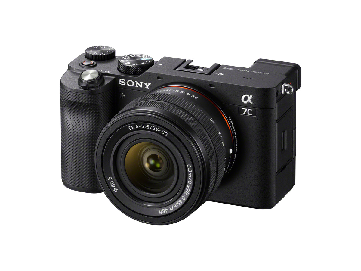 Sony Alpha 7C – Systemkamera Kit 28–60mm, 24,2 MP Vollformat, 4K, schwarz