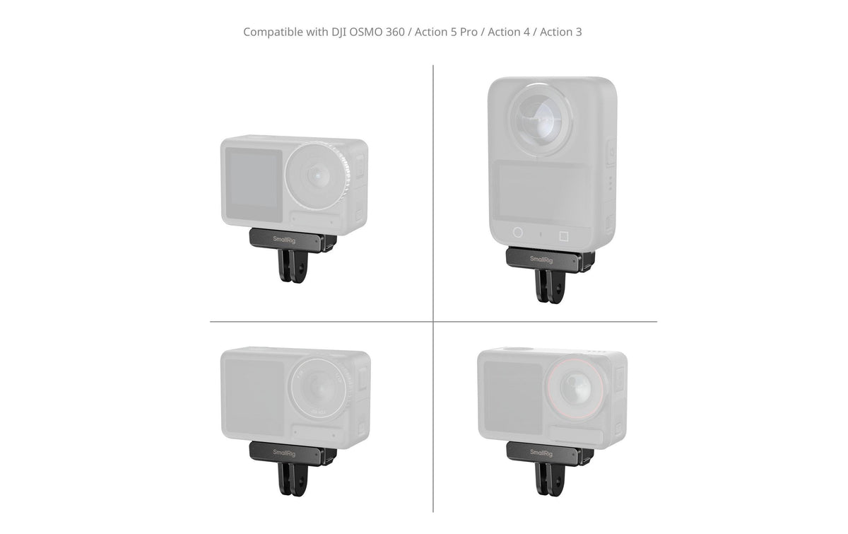 SmallRig Quick-Release-Adapter – für DJI Osmo 360, Action 5 Pro, Action 4 und andere – Schwarz