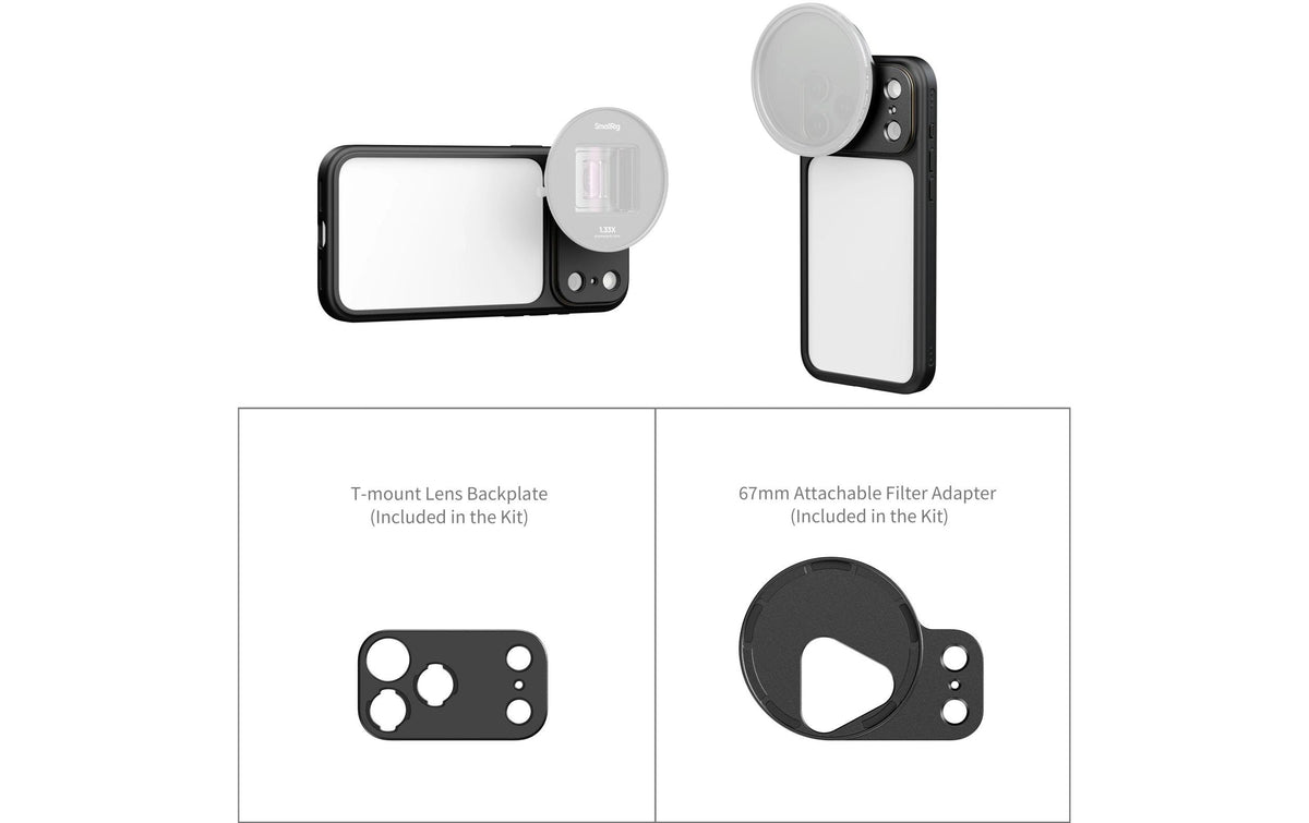 SmallRig Leichtes Foto-Bumper-Backcover – für Apple iPhone 17 Pro, schwarz
