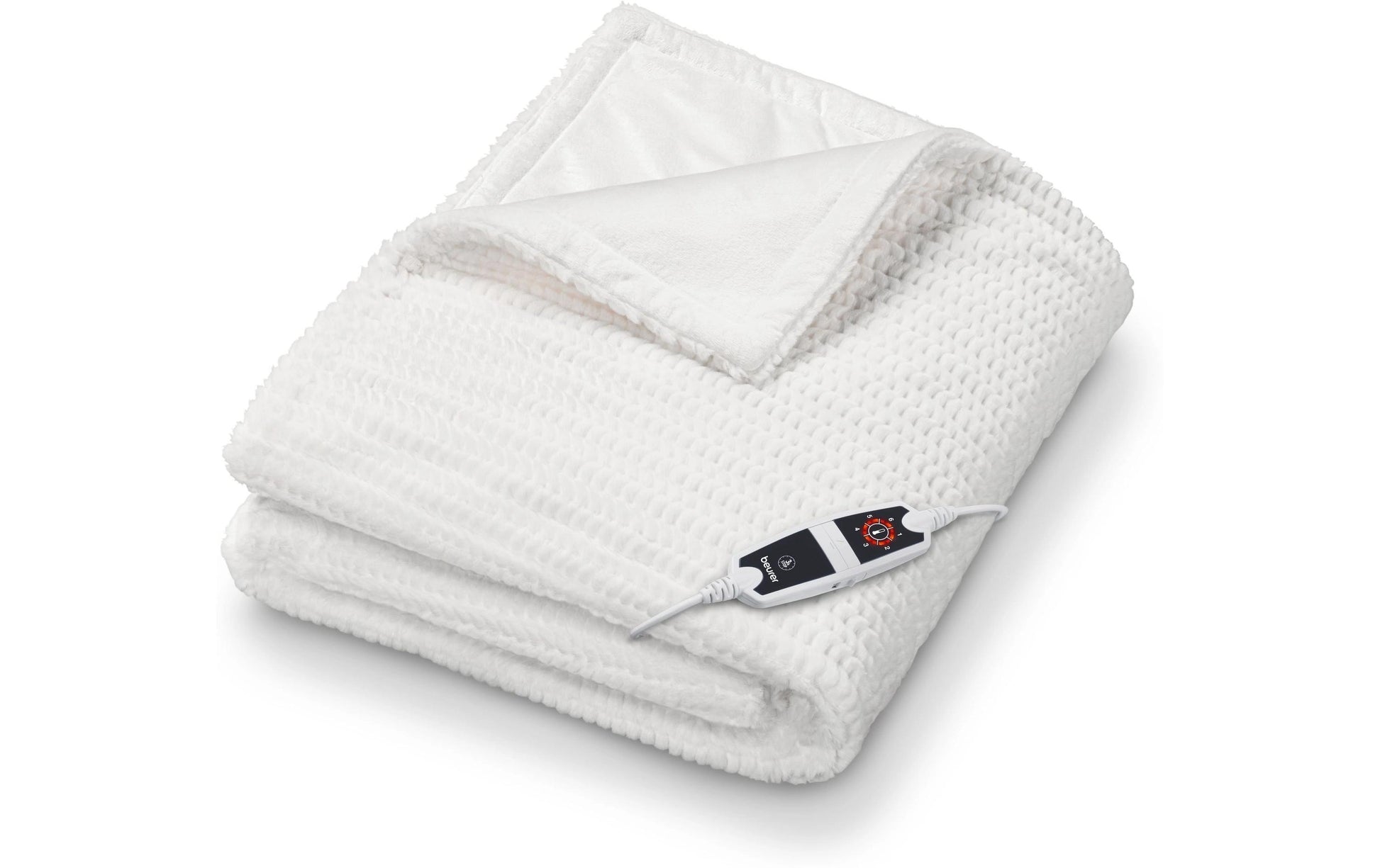 Beurer HD 82 Helsinki Wohndecke – Flauschfaser, Weiss – 130 × 180 cm