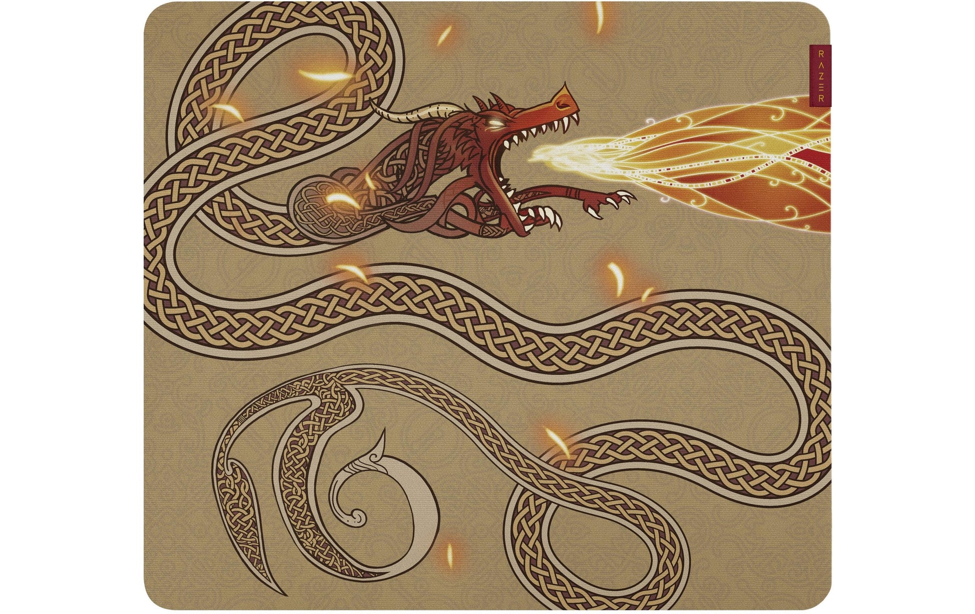 Razer Gigantus V2 CS2 Edition – Gaming-Mauspad – 450 × 400 × 3 mm, Gold, Orange, Rot