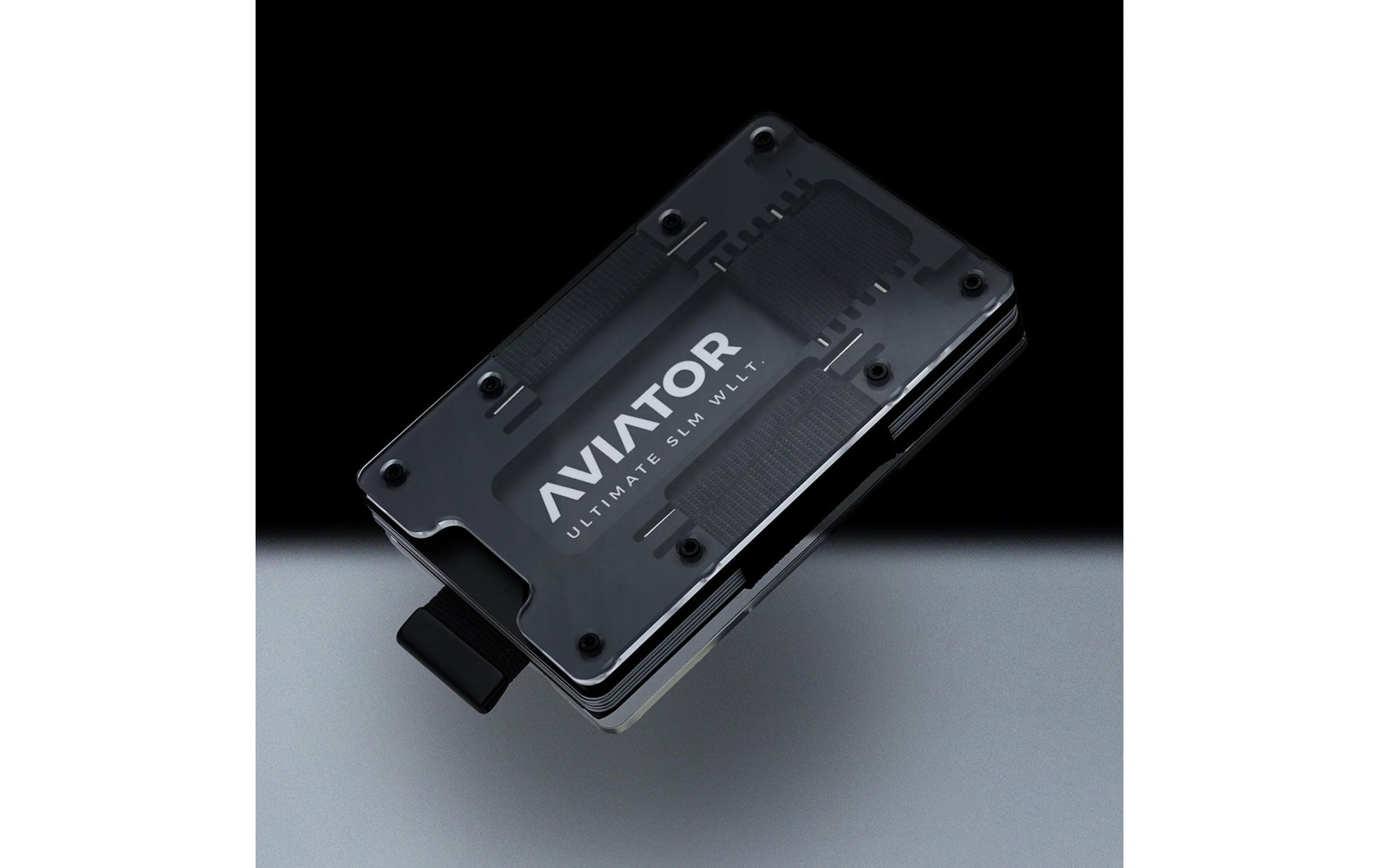 Aviator Kartenetui SLIDE – RFID-Schutz – Schwarz, Aluminium