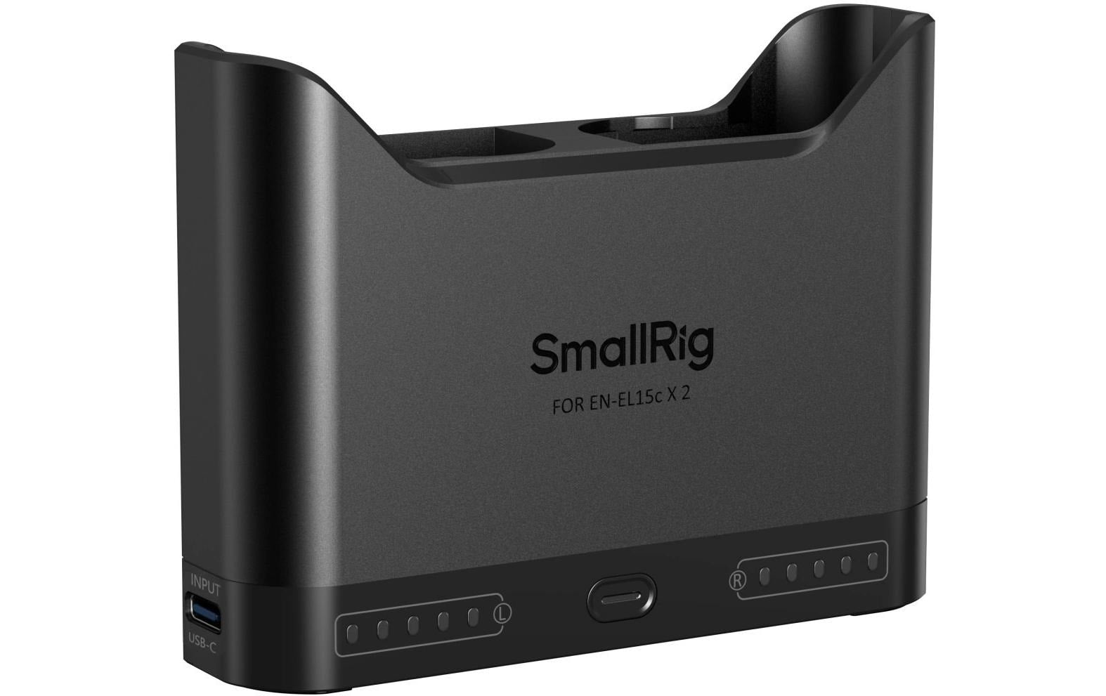 SmallRig Akkuladegerät – für Nikon EN-EL15c – 2-fach, USB-C, 2,4 A – mit Display
