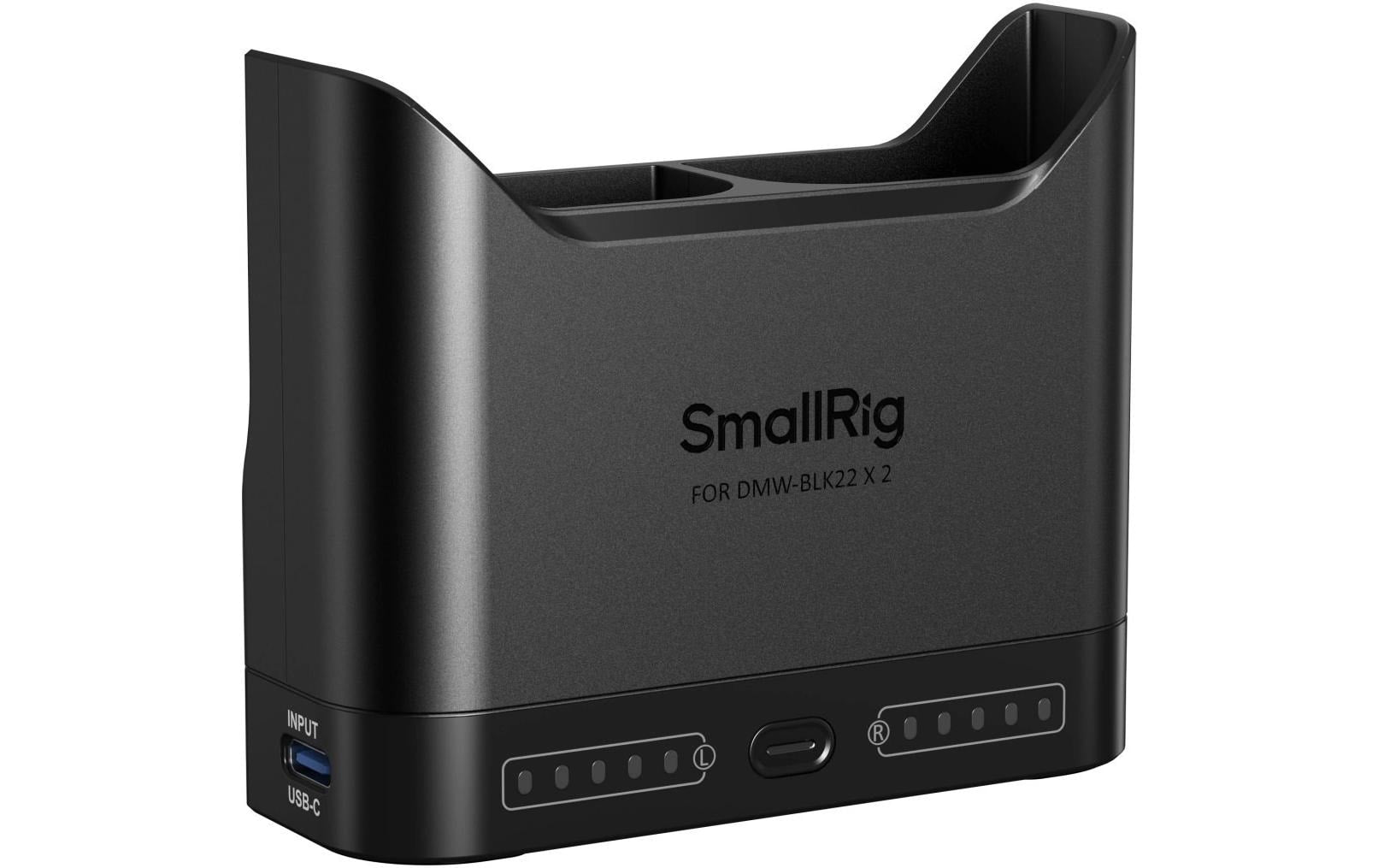 SmallRig Akkuladegerät – für Panasonic DMW-BLK22 – 2-fach, USB-C, 1 A
