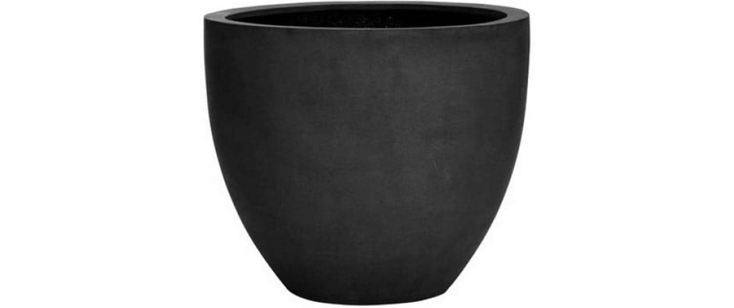 Pottery pots Jesslyn M Blumentopf – rund – schwarz