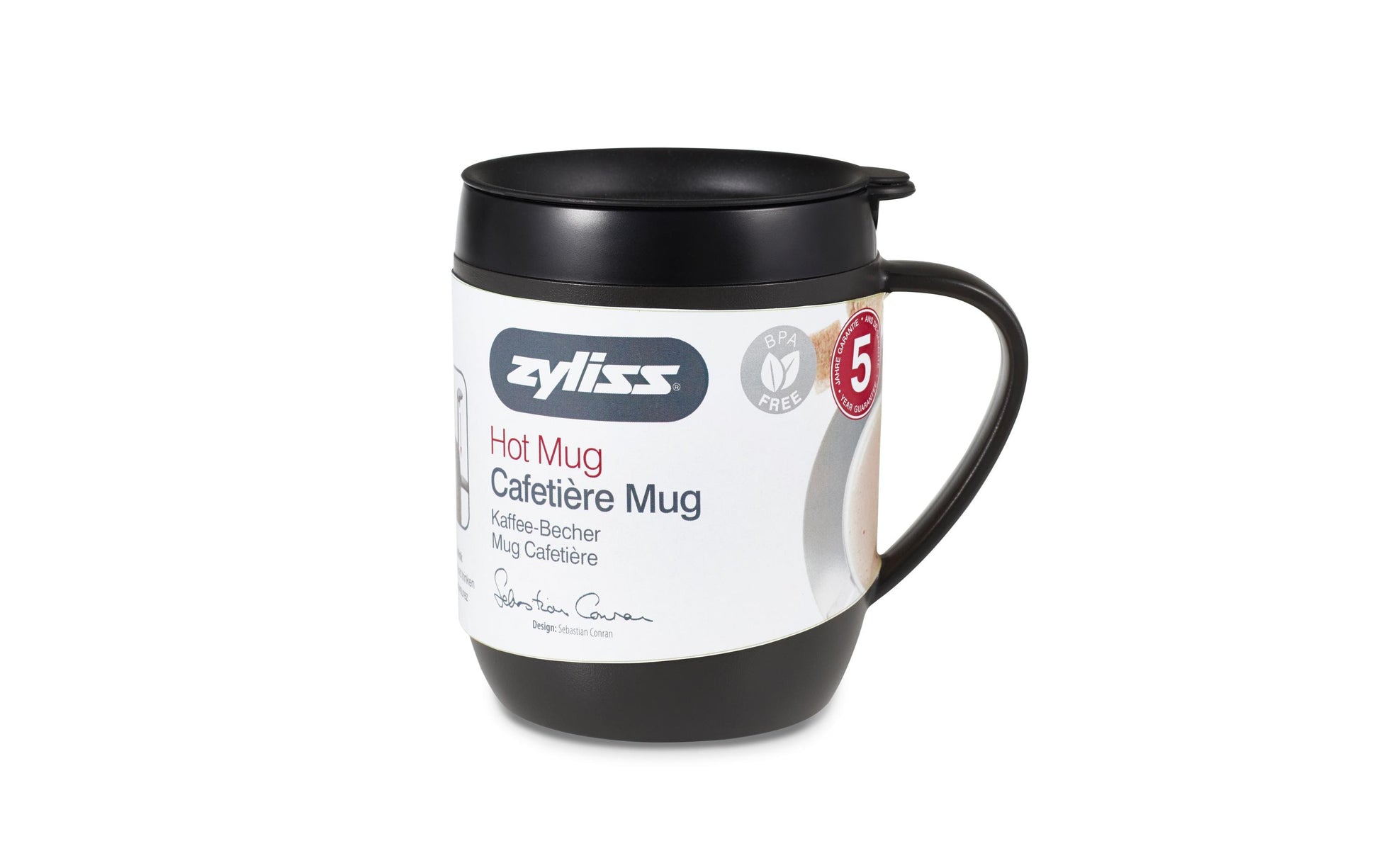 Zyliss Kaffeebecher – 350 ml, Edelstahl, Grau, mit Edelstahlsieb