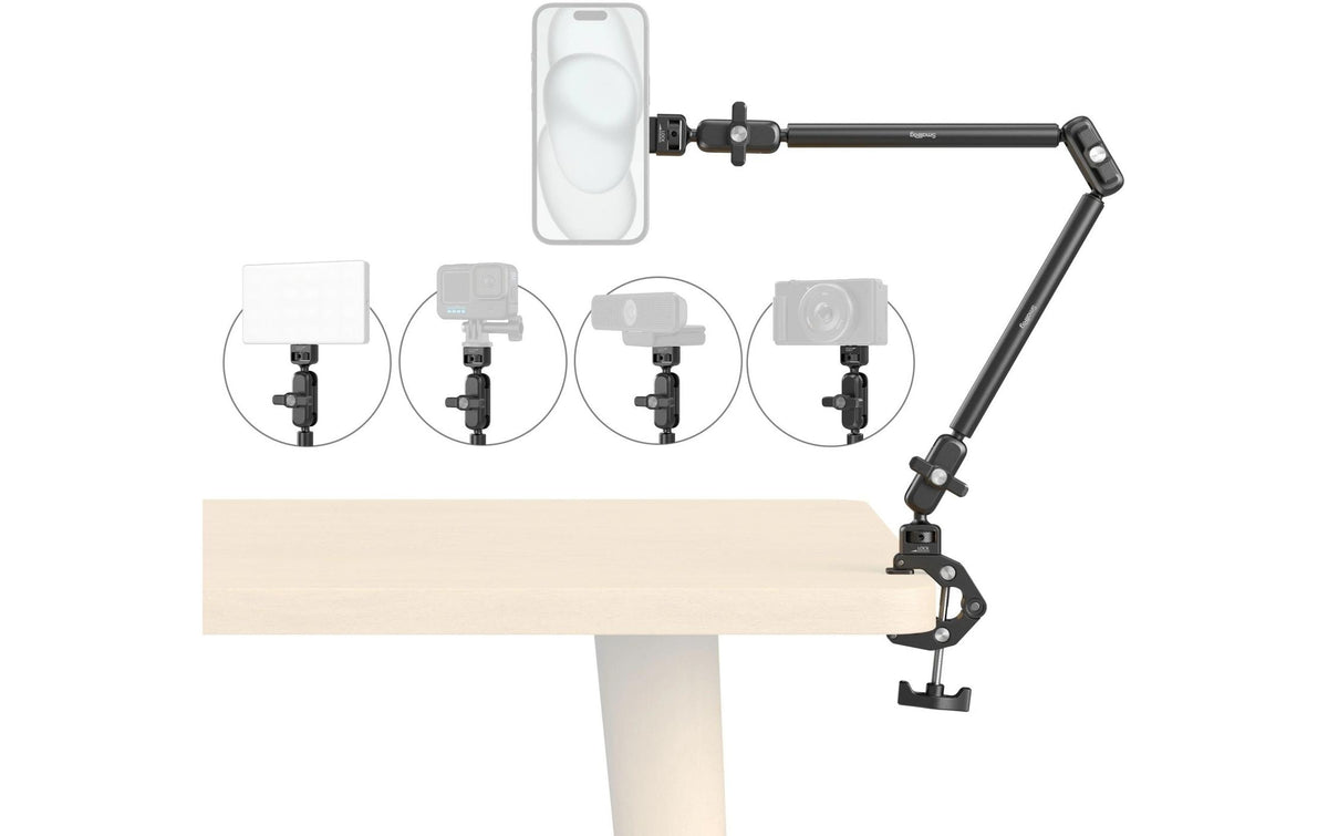 SmallRig Desktop Magic Arm – 2-Segmente, 360° Ausrichtung, magnetischer Halter – für MagSafe-Smartphones