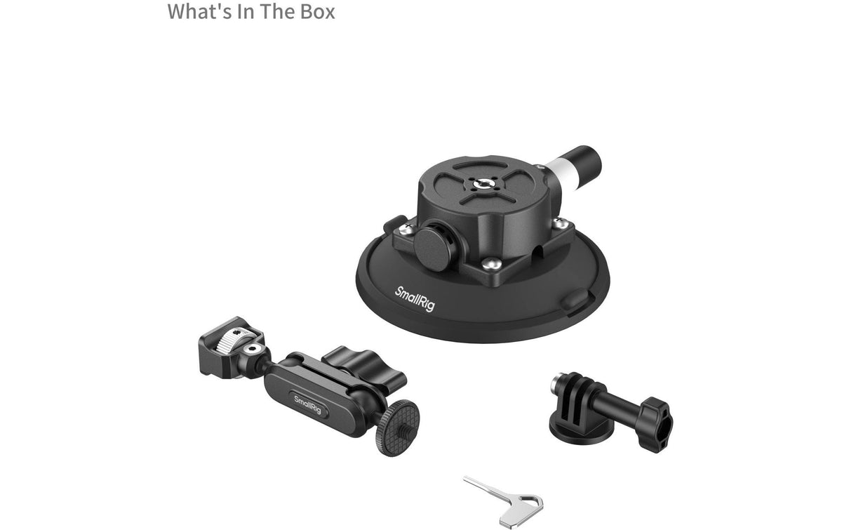 SmallRig 4.5 Saugnapfhalterung – 1/4-20" Gewinde, 137,5 × 117,6 × 55 mm – für Action-Cams – Schwarz