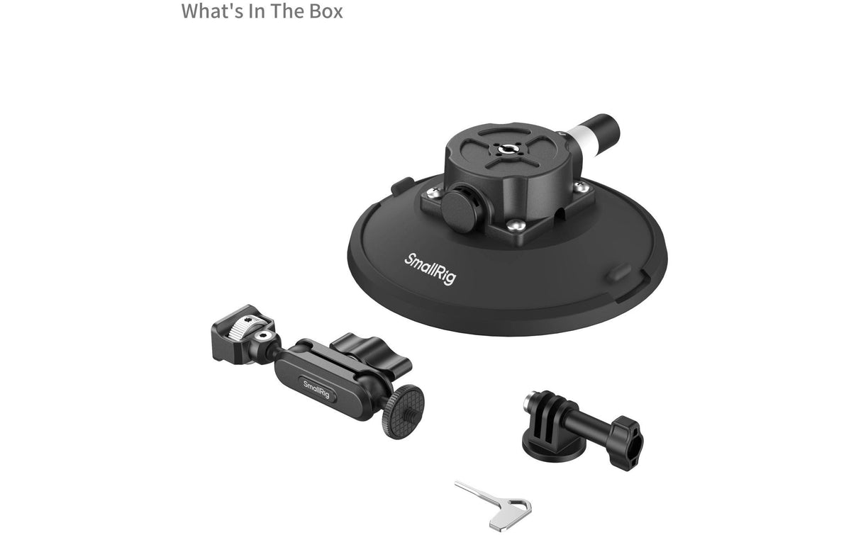 SmallRig 5856 Saugnapfhalterung – 151,4 × 145,6 × 55 mm – für Action-Kameras – Schwarz