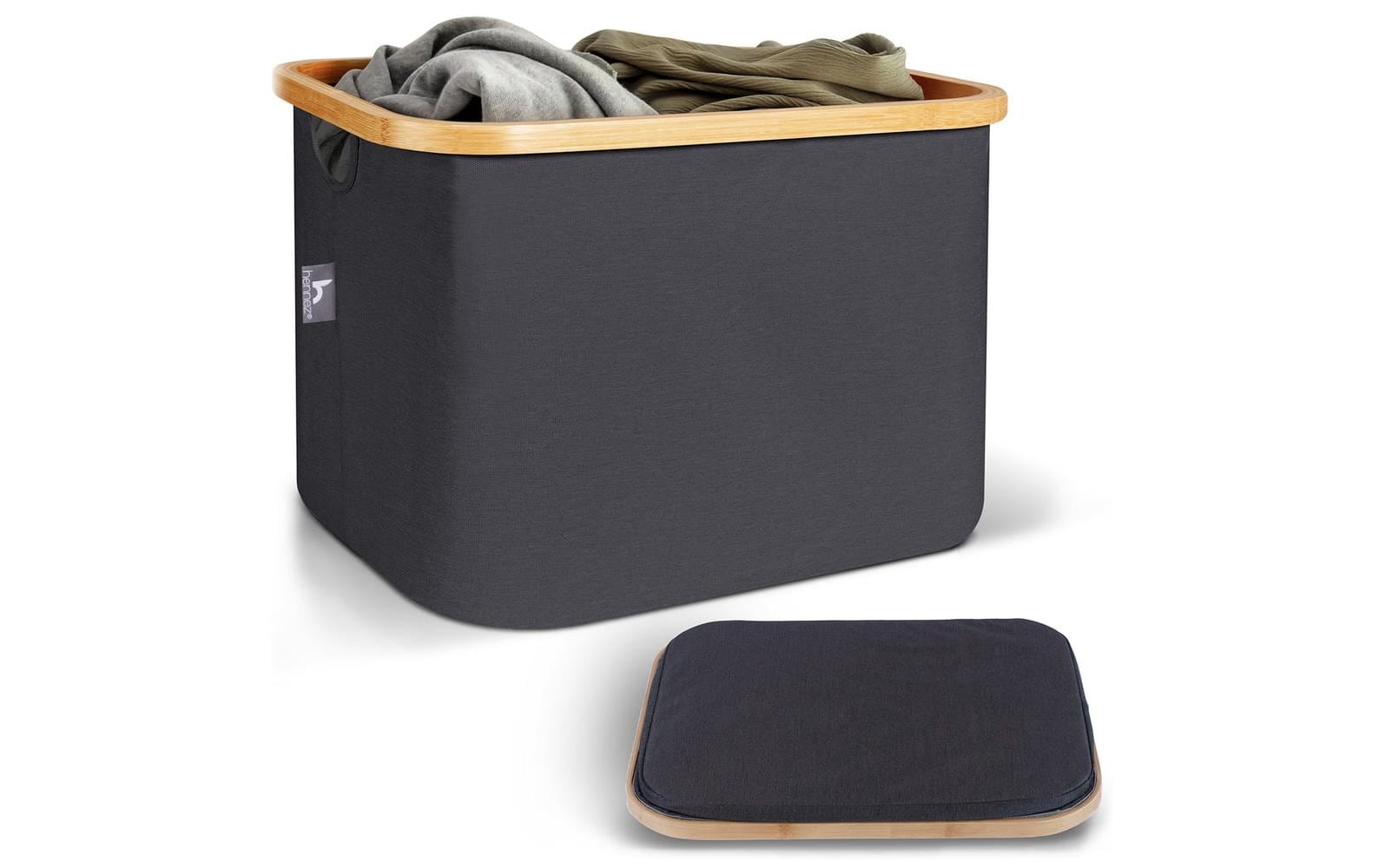 Hennez Adrian Aufbewahrungskorb 40 l – Polyester – Grau – 310 × 410 × 310 mm