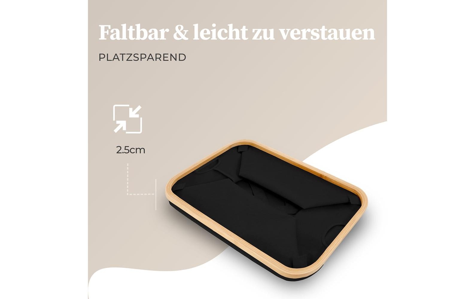 Hennez Adrian Aufbewahrungskorb 40 l – Polyester – Schwarz – 310 × 410 × 310 mm