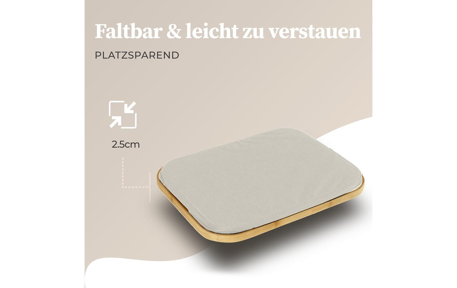 Hennez Adrian Aufbewahrungskorb 40 l – Polyester – Beige/Weiss – 310 × 410 × 310 mm